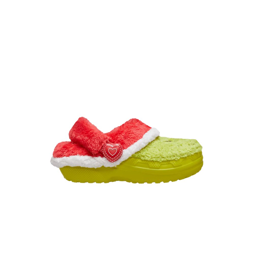 CROCS Pre-owned The Grinch X Classic Lined Clog Toddler 'stealing Christmas' | Green | Infant Size 9