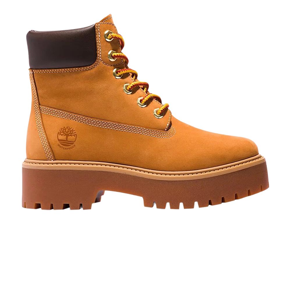 Pre-owned Timberland Wmns Stone Street 6 Inch Premium Platform Boot 'wheat Nubuck' | Tan | Women's Size 7.5 In Brown