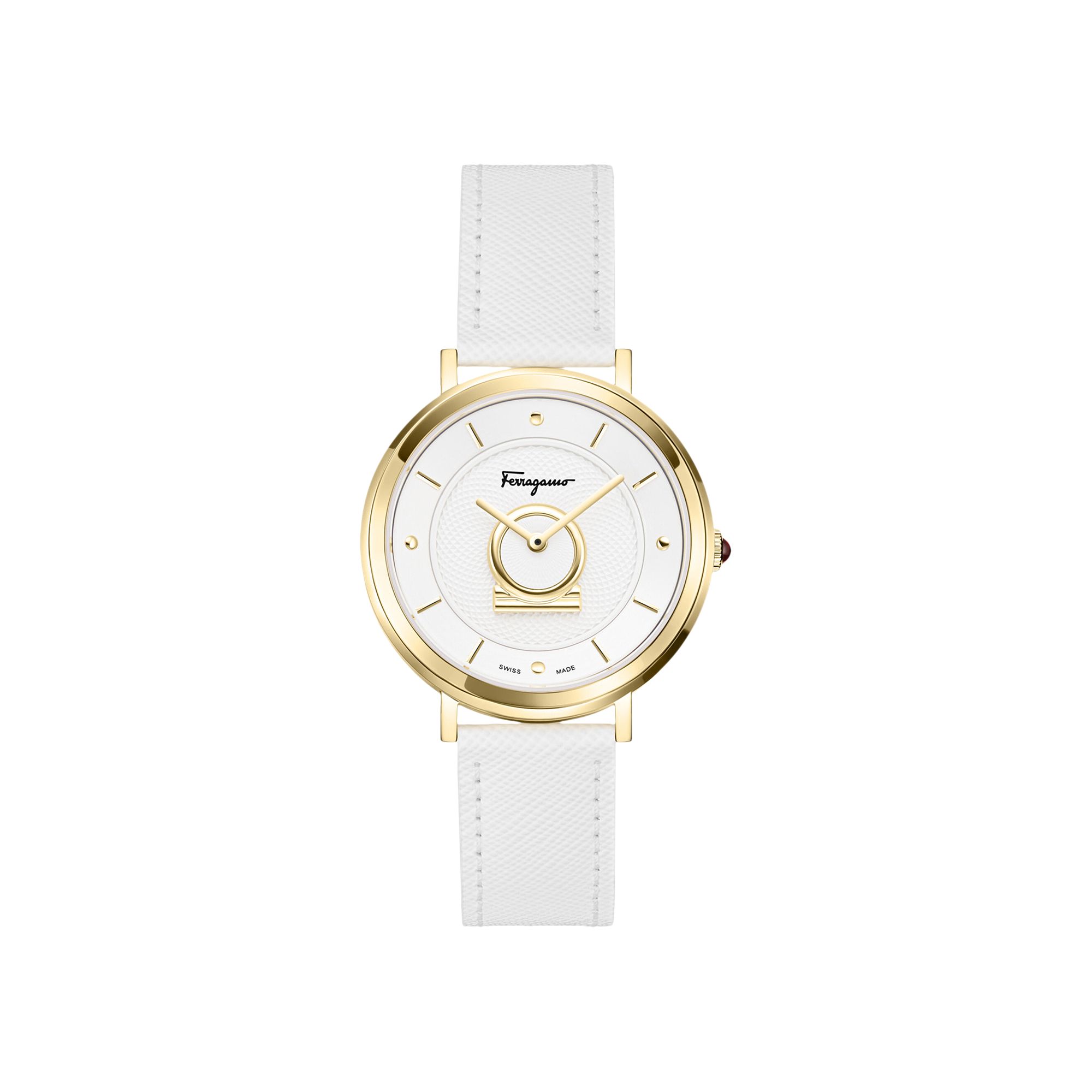 Pre-owned Ferragamo Minuetto Leather Watch 'gold' | Women's Size Onesize