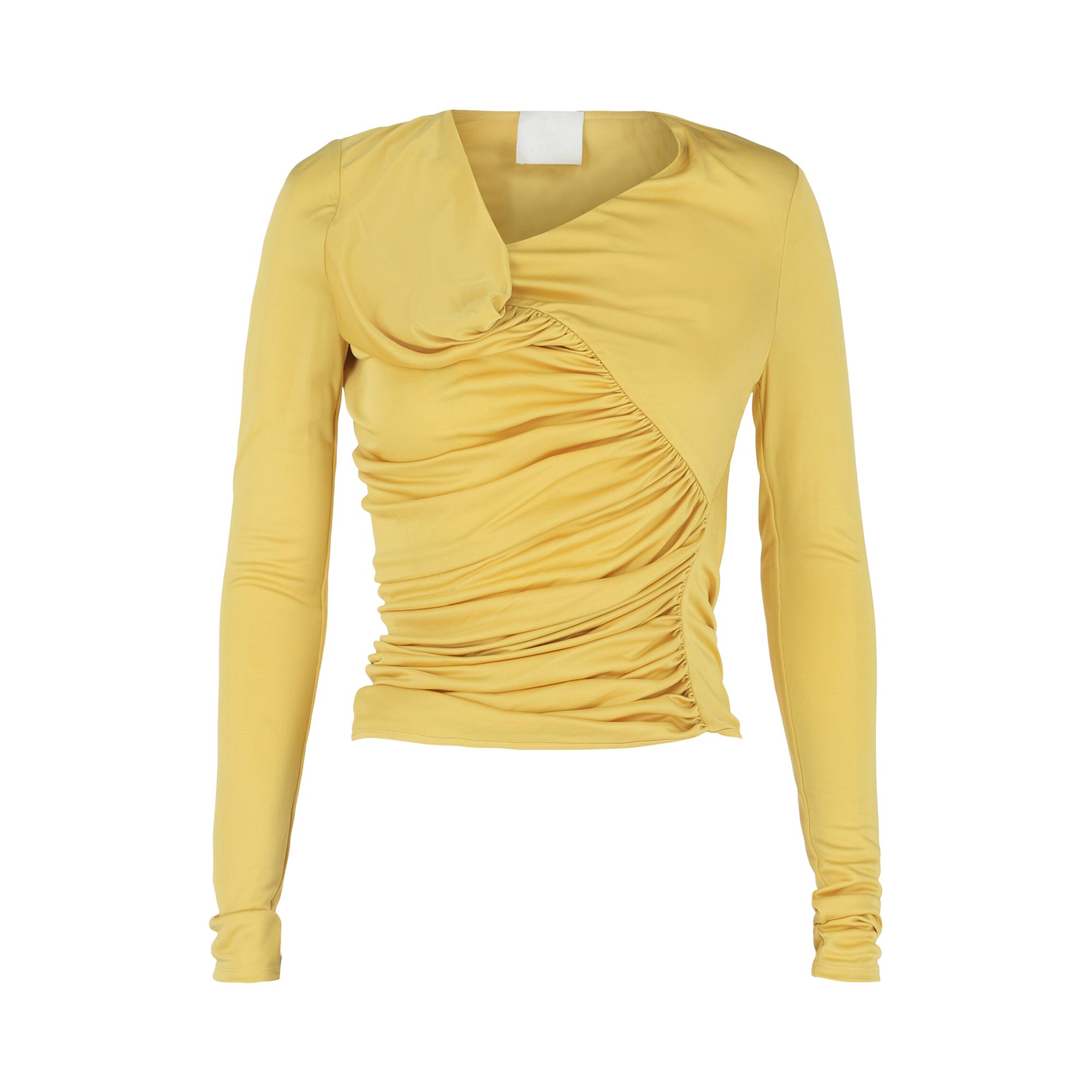 Pre-owned Givenchy Ruched Long-sleeve Top 'banana' | Yellow | Women's Size 34