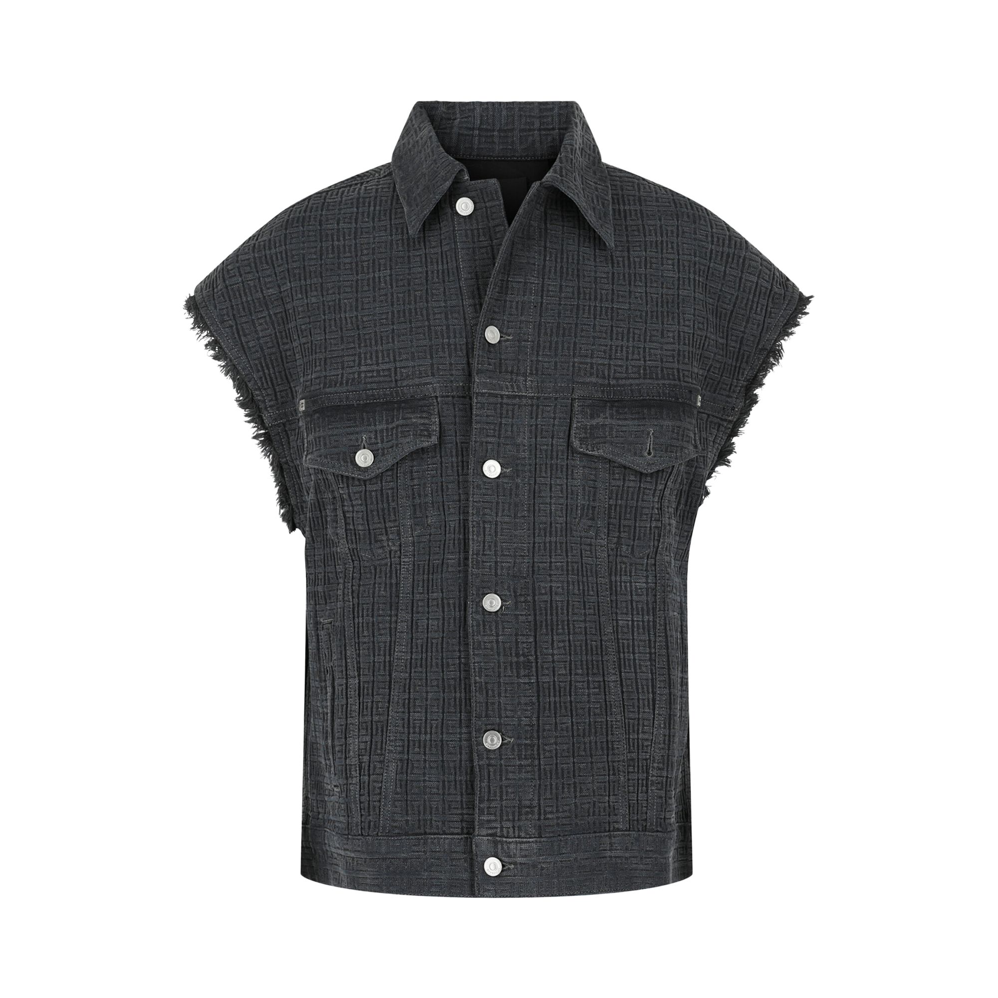 GIVENCHY Pre-owned Oversized 4g Denim Vest 'charcoal' | Black | Men's Size S