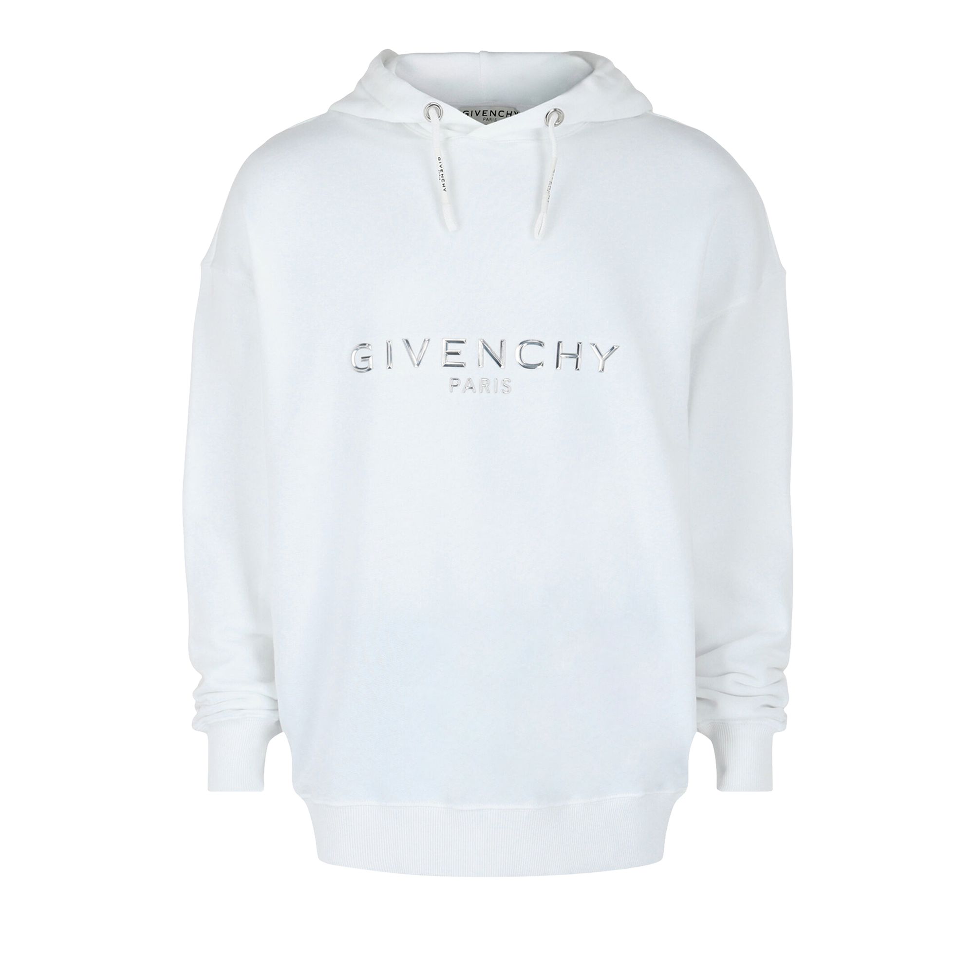 Pre-owned Givenchy Logo Graphic Hoodie 'white' | Men's Size L