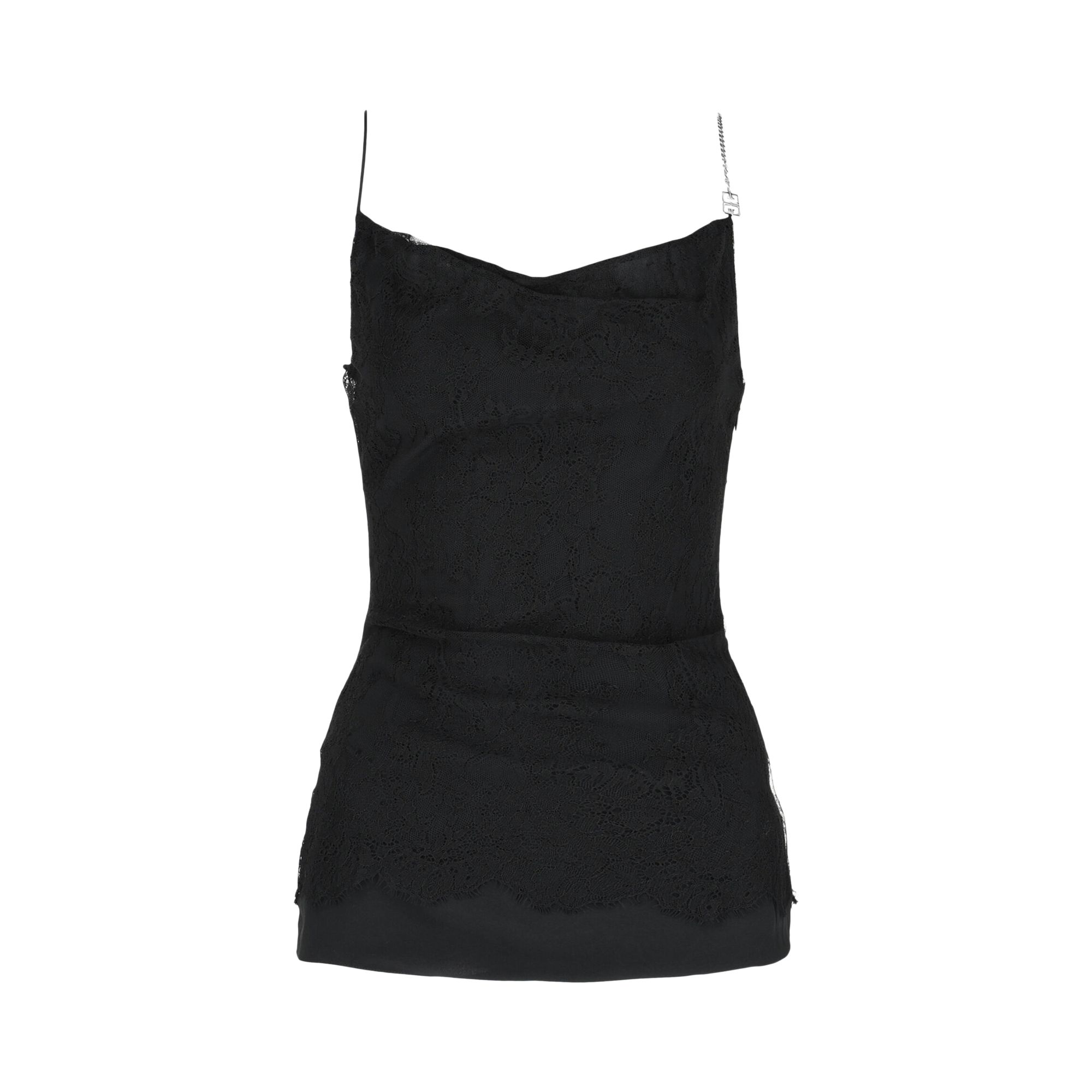 GIVENCHY Pre-owned Lace 4g Chain-strap Cami 'black' | Women's Size 34