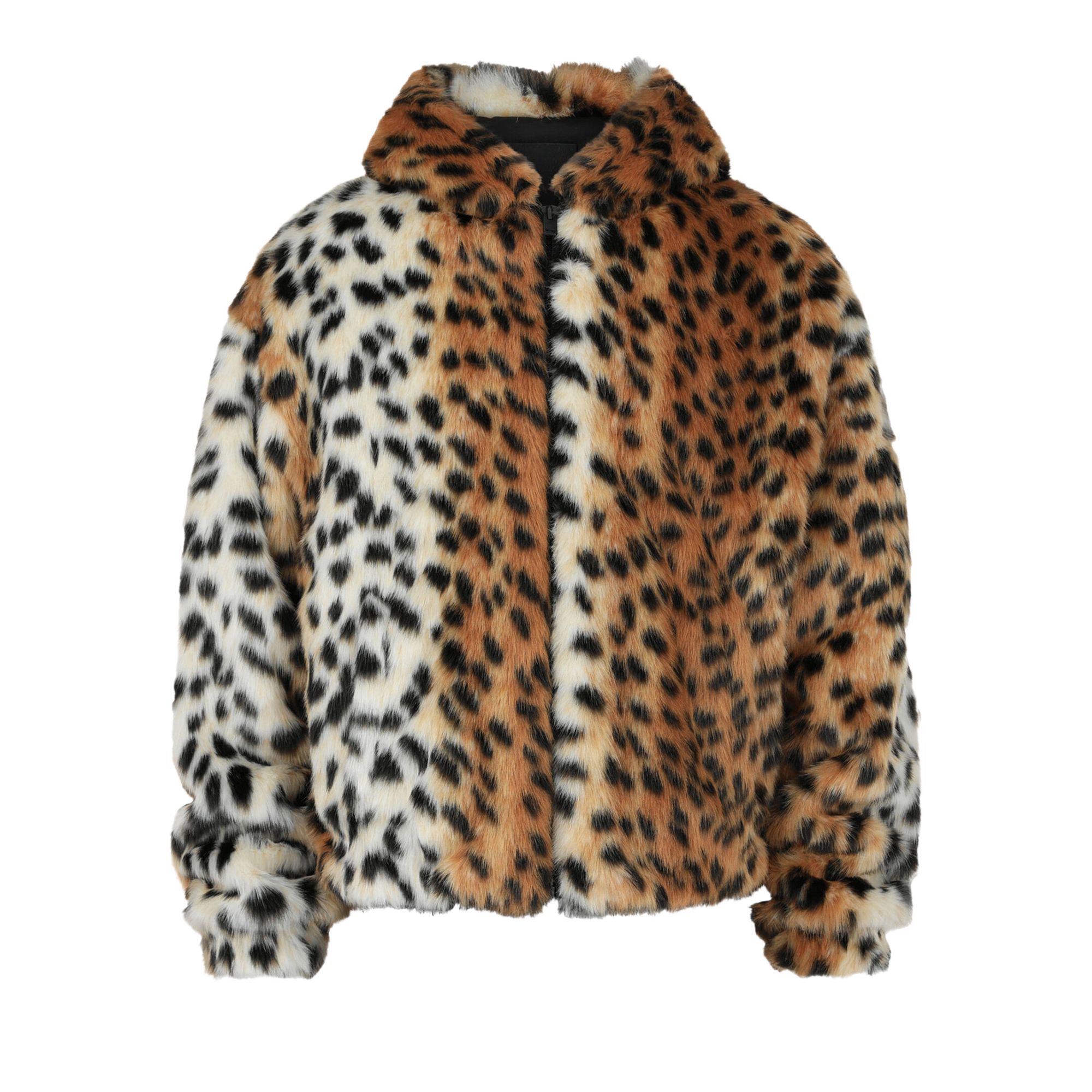 GIVENCHY Pre-owned Cropped Hooded Bomber Jacket In Faux Fur 'beige Brown' | Men's Size 46