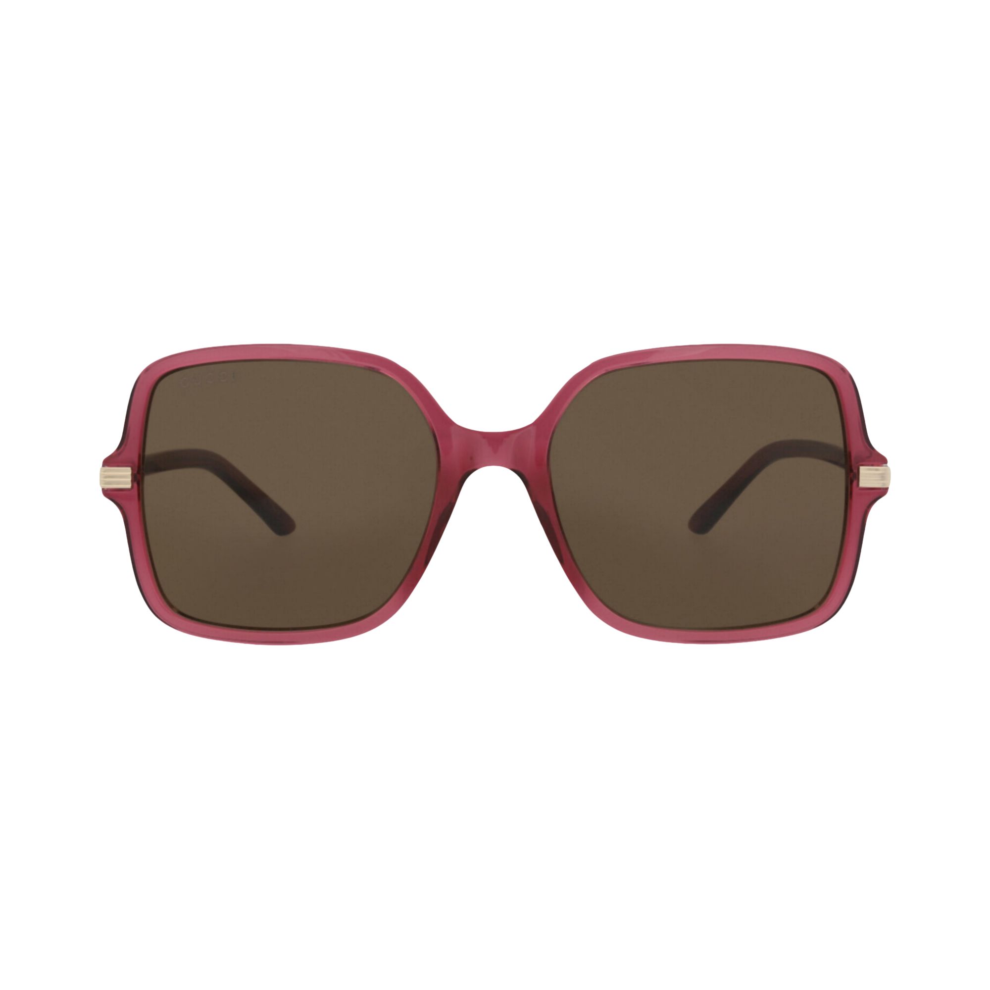 Pre-owned Gucci Square-frame Recycled Acetate Sunglasses 'burgundy Brown' | Red | Women's Size Onesize