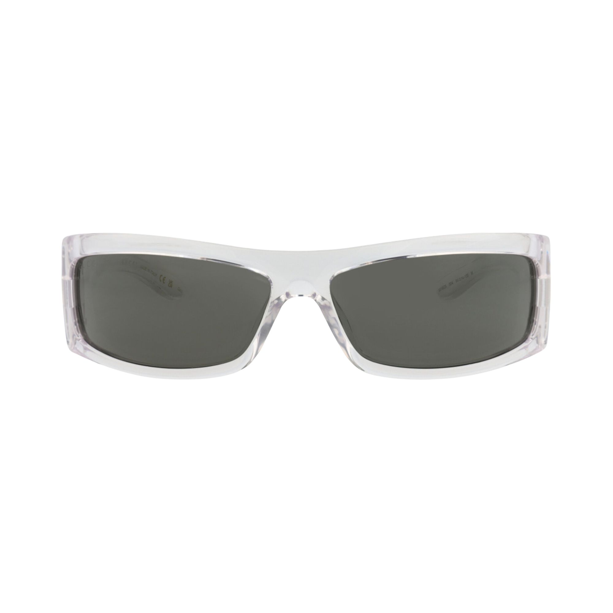 GUCCI Pre-owned Shield-frame Injection Sunglasses 'crystal Grey' | Men's Size Onesize In Gray