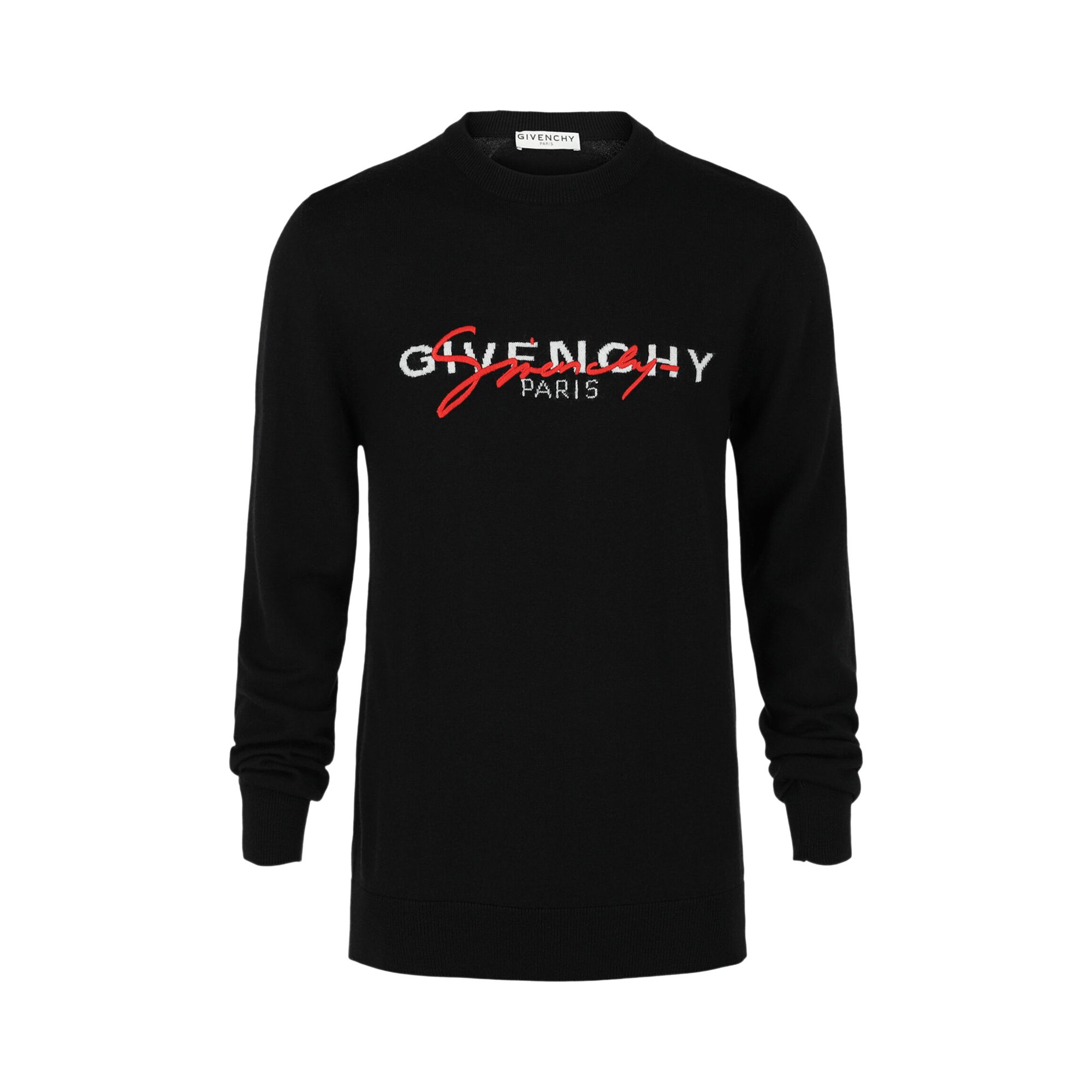 Pre-owned Givenchy Signature Logo Sweater 'black Red' | Men's Size S