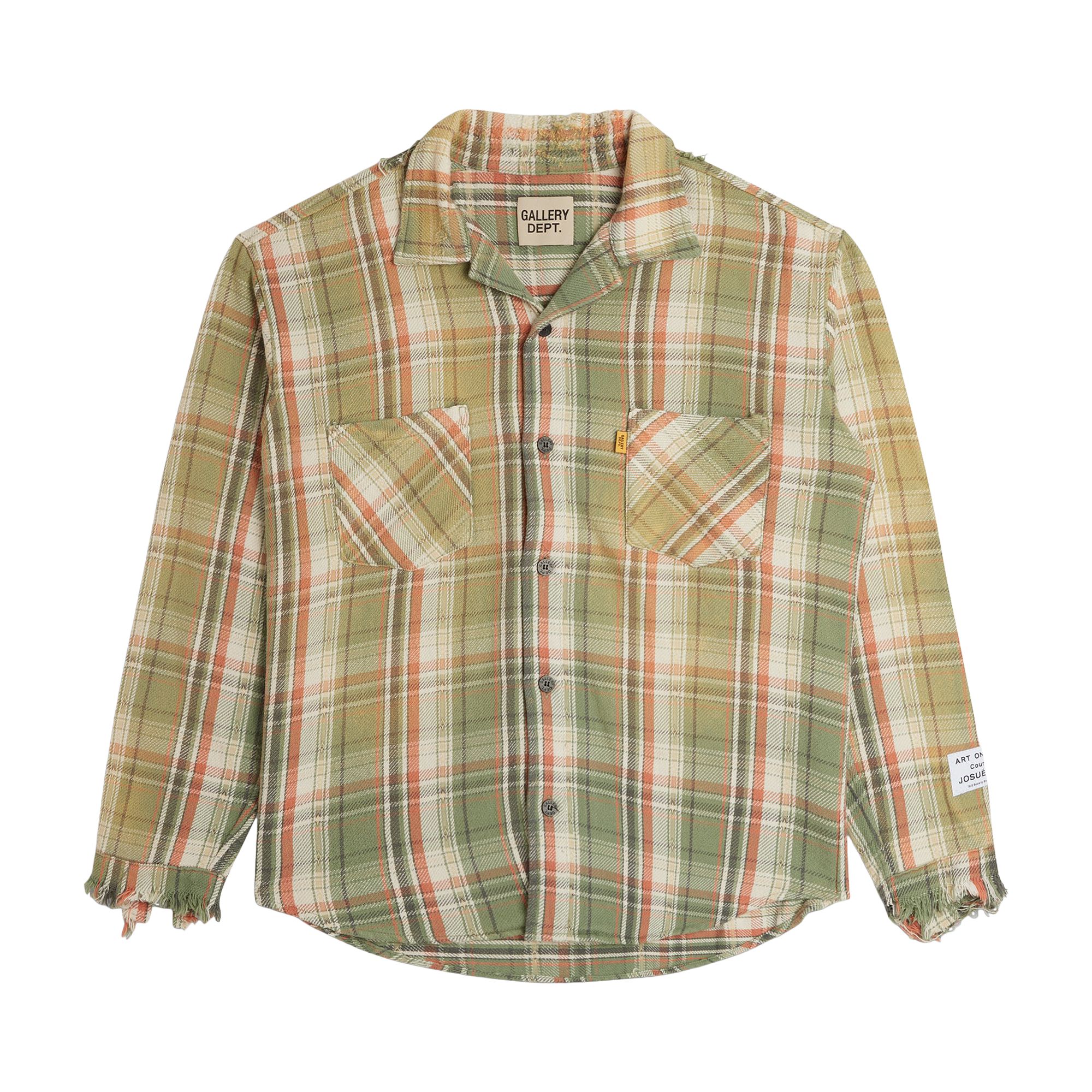 Pre-owned Gallery Dept. Marley Flannel Shirt 'light Green' | Men's Size M