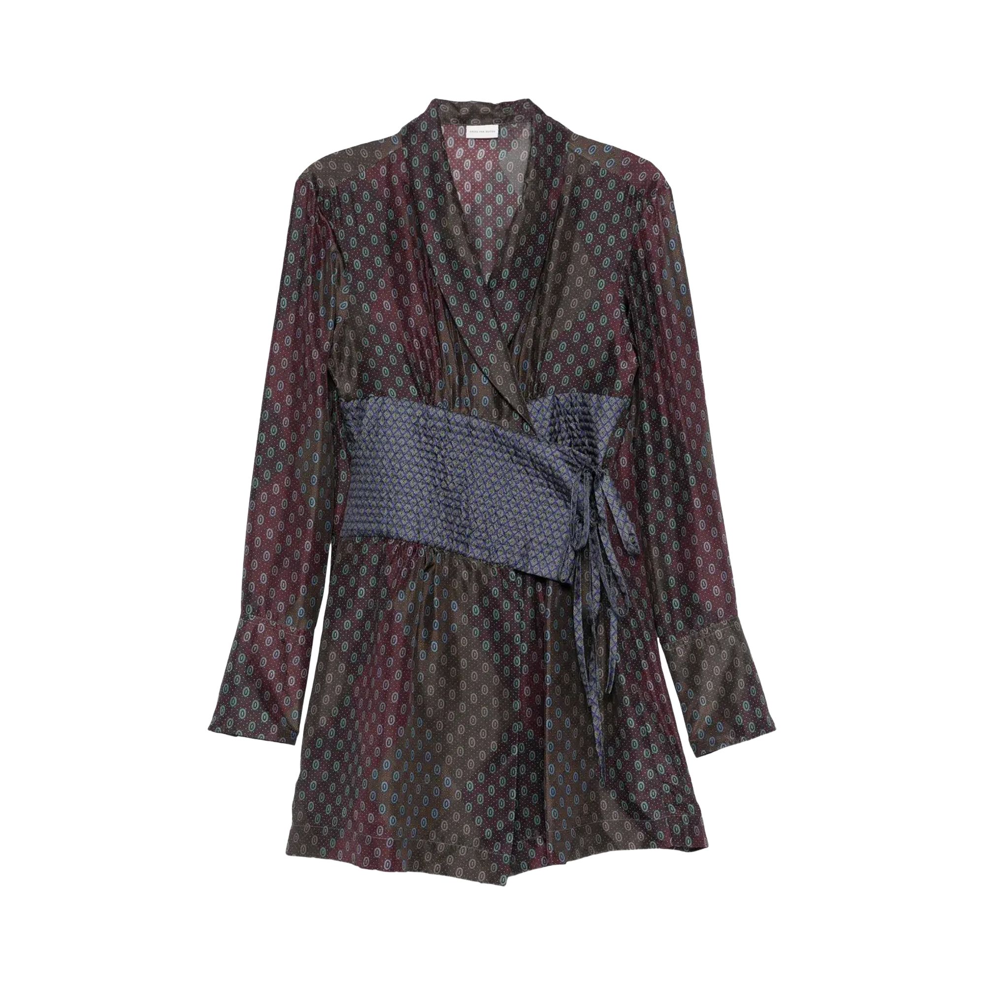 Pre-owned Dries Van Noten Cebeau Shirt 'burgundy' | Red | Women's Size 38