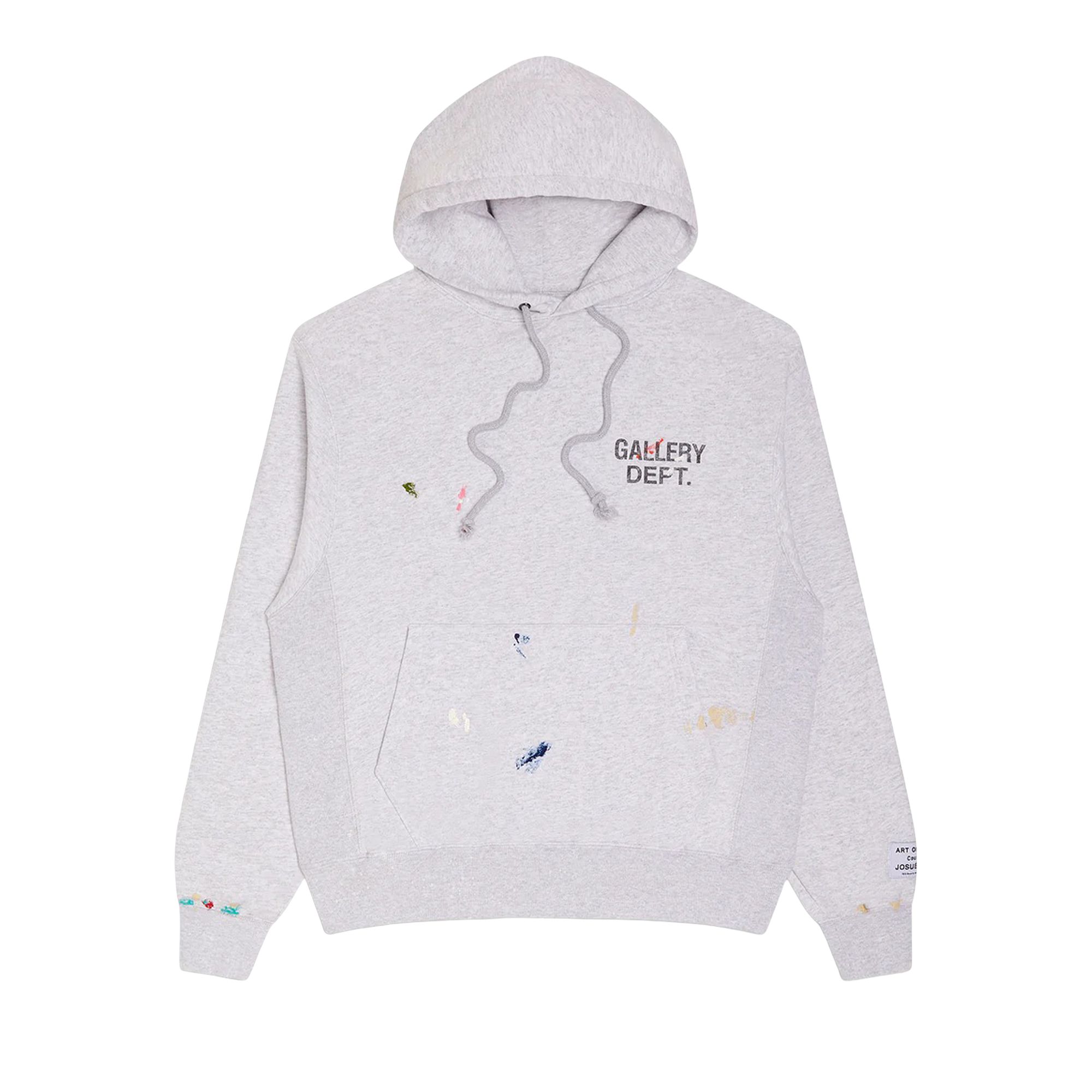 Pre-owned Gallery Dept. Gd Paint Logo Hoodie 'light Heather' | Grey | Men's Size Xs In Gray