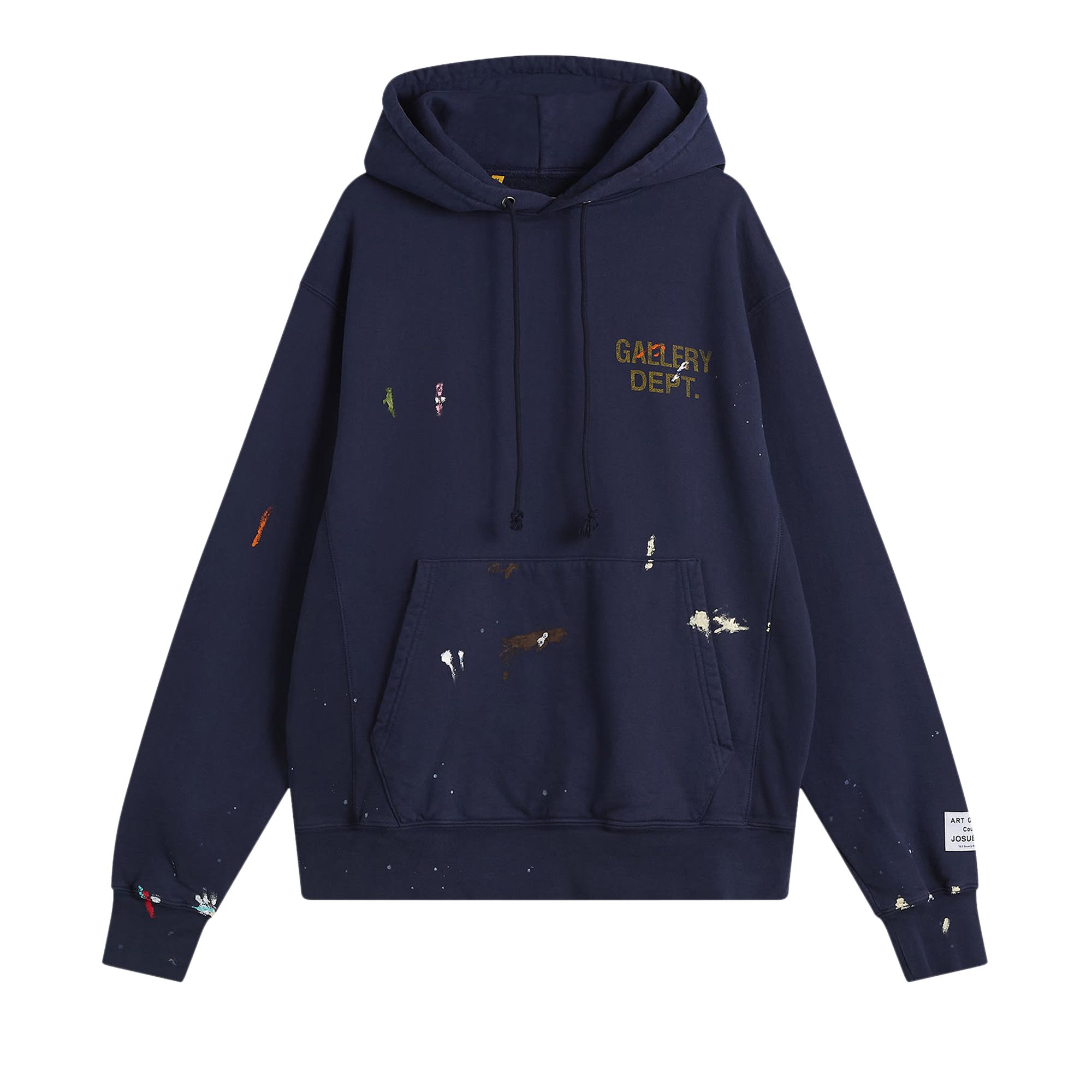 Pre-owned Gallery Dept. Gd Paint Logo Hoodie 'vintage Navy' | Blue | Men's Size Xl