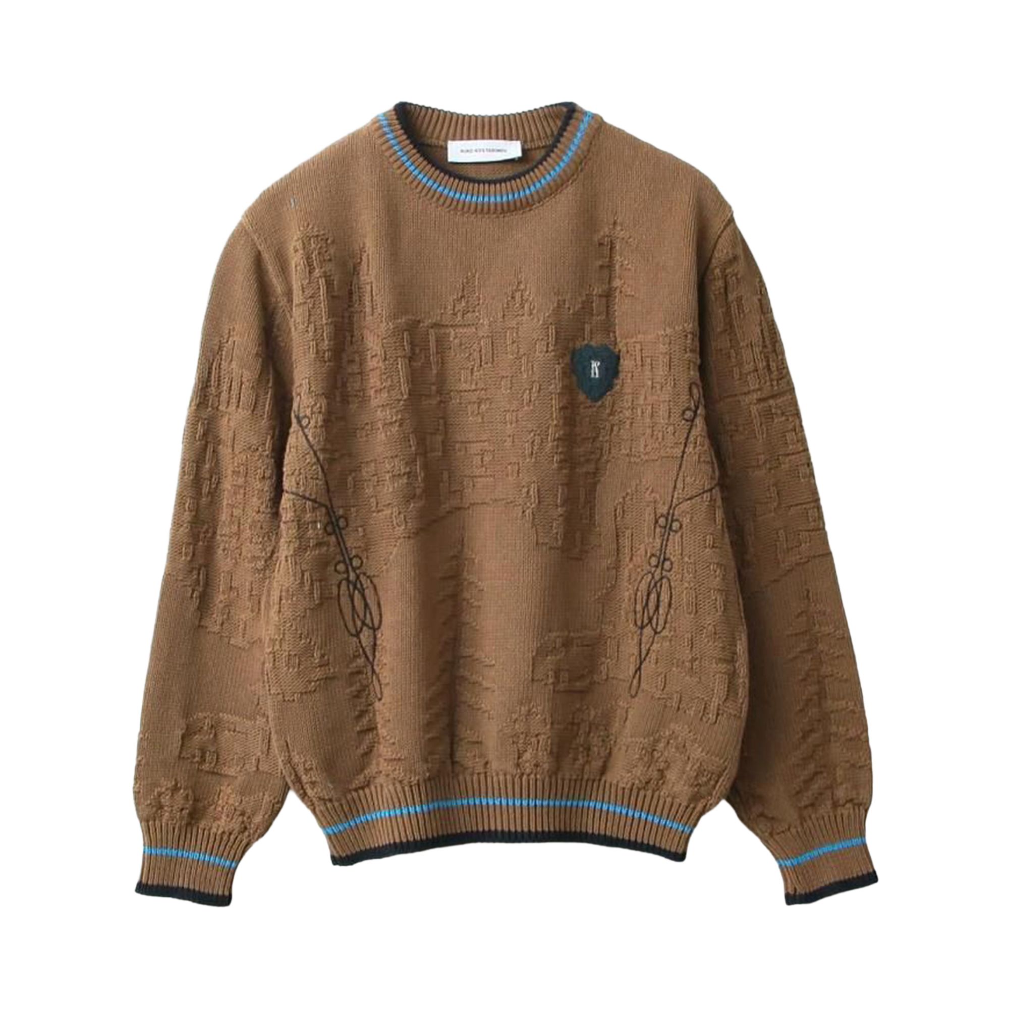 Pre-owned Kiko Kostadinov Fitz Knit Jumper 'russet Brown/black/cerulean' | Multi-color | Men's Size 48