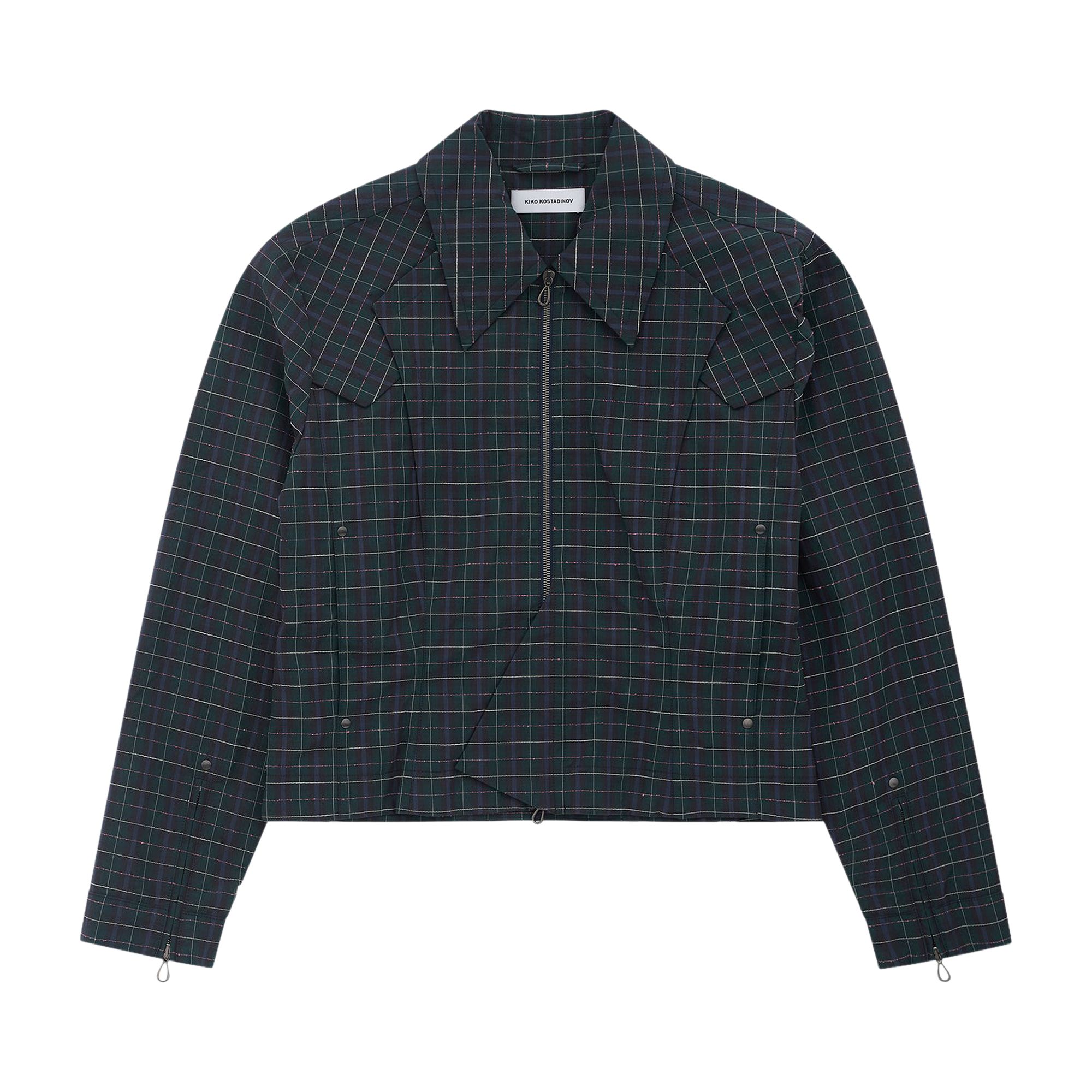KIKO KOSTADINOV Pre-owned Kraner Cropped Blouson 'forest Check' | Green | Men's Size 50