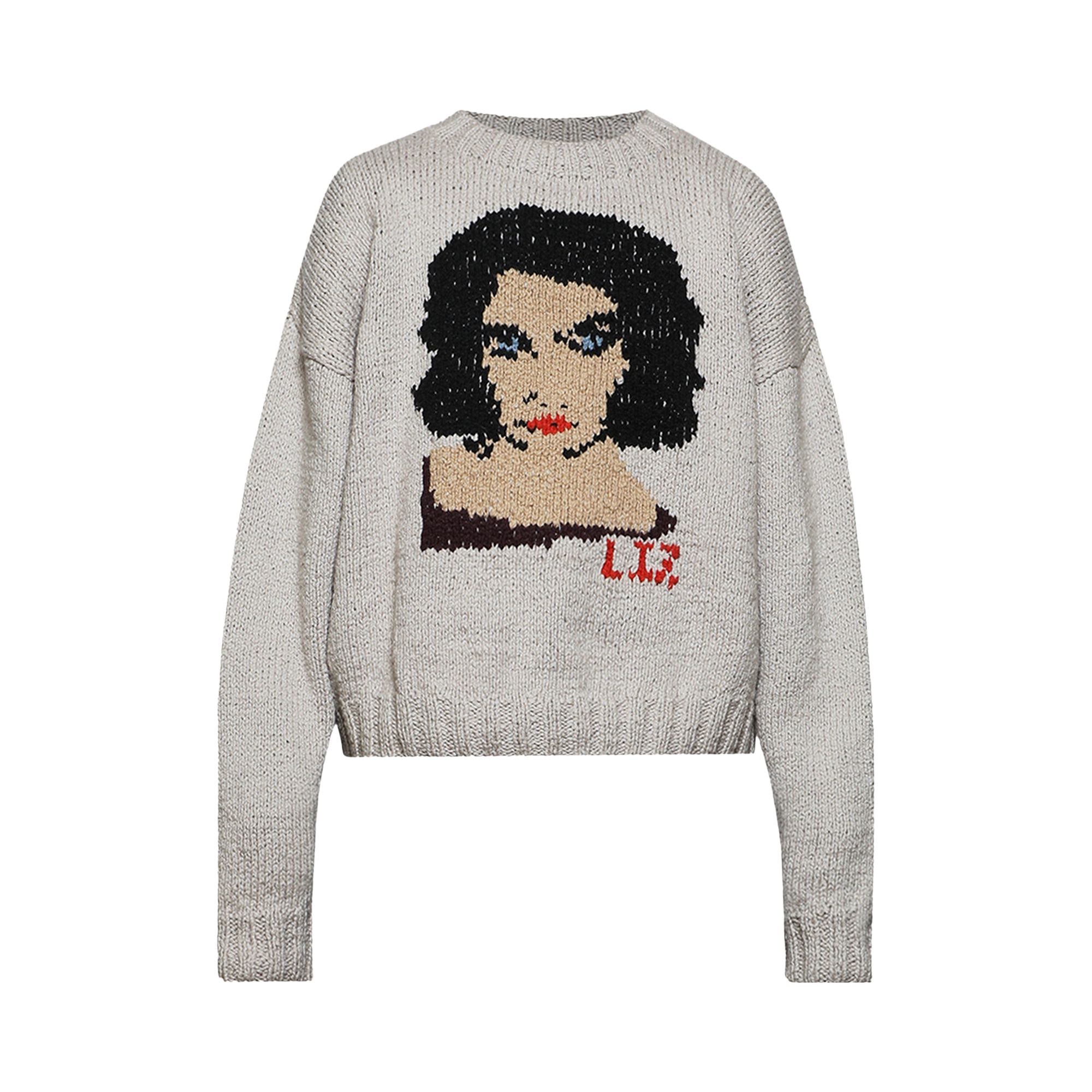 Pre-owned Paly Hollywood Liz Hand Knit Sweater 'grey' | Men's Size L In Gray