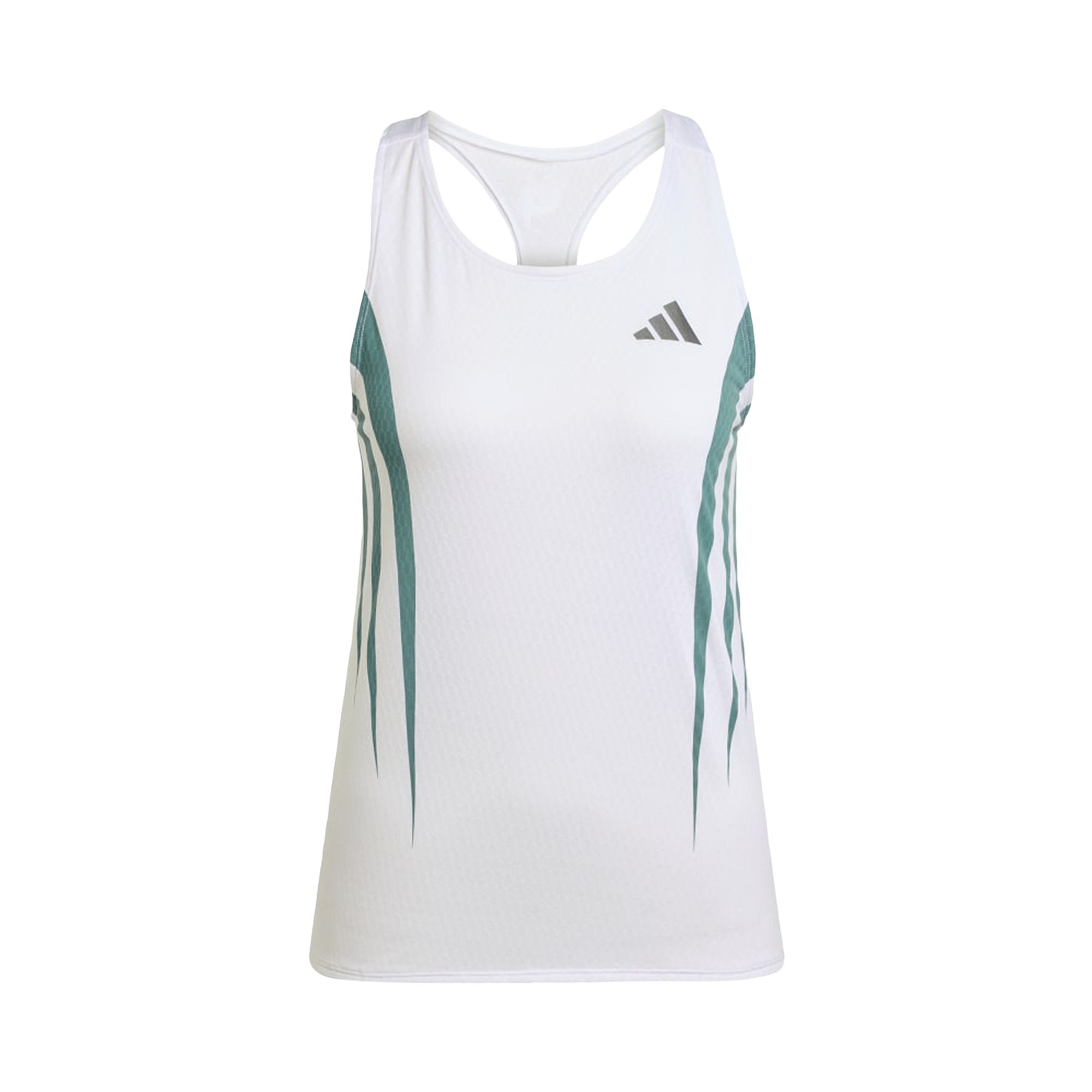 Pre-owned Adidas Originals Adidas Adizero Archive Running Singlet 'white/preloved Teal' | Women's Size M