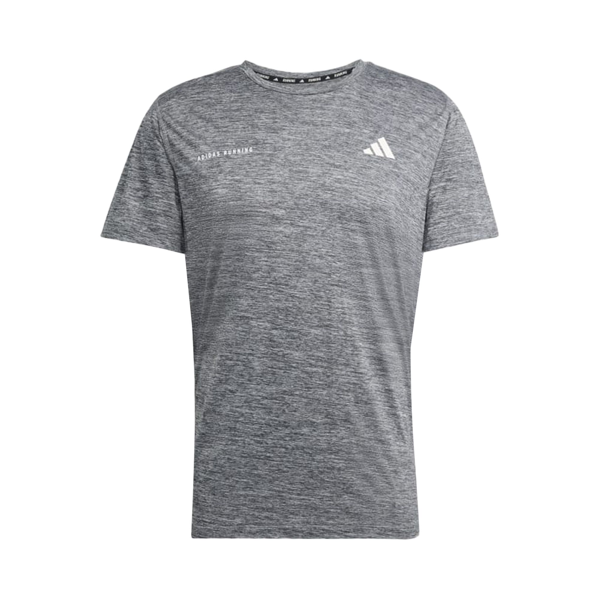Pre-owned Adidas Originals Adidas Own The Run Melange Tee 'black/grey Three Mel' | Men's Size S