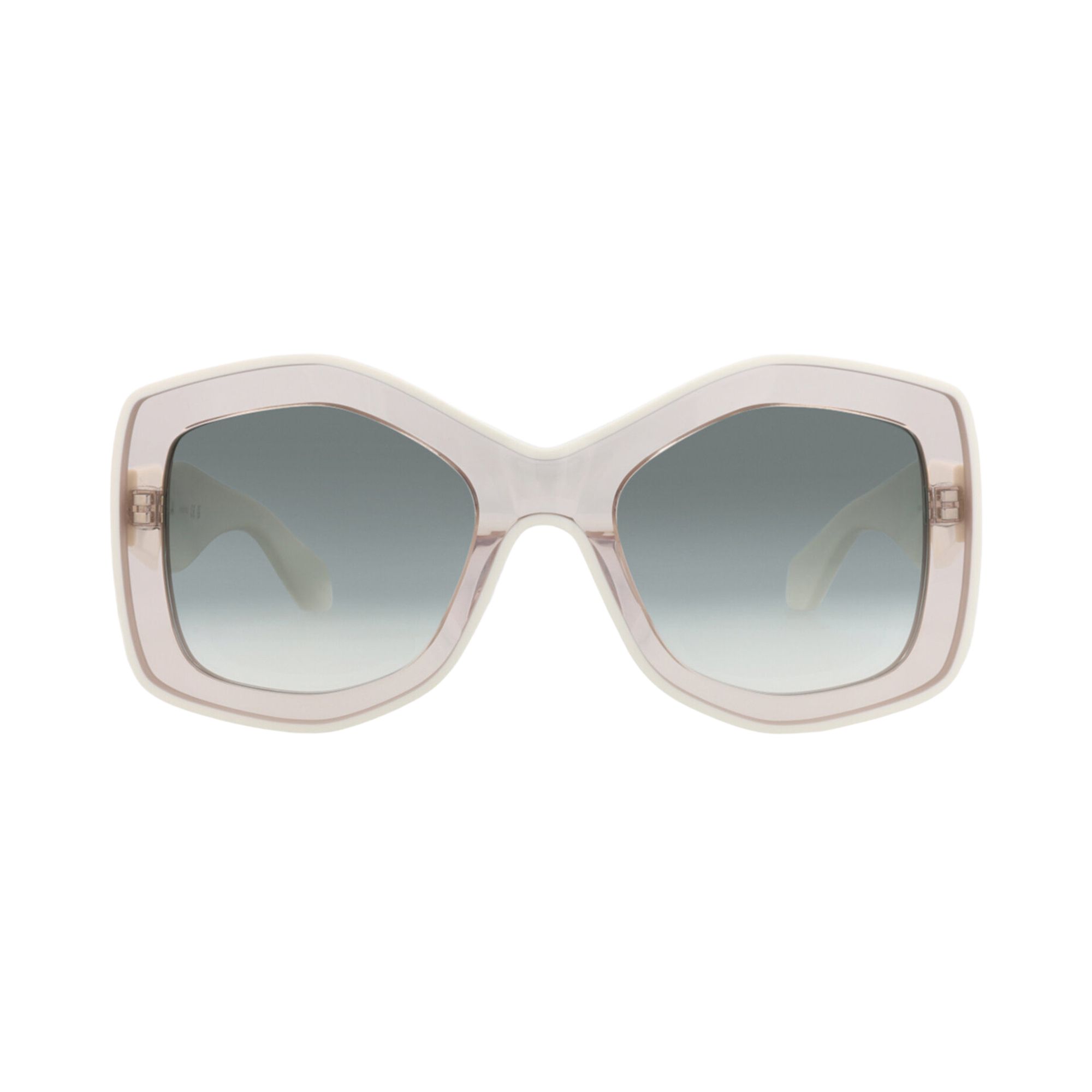 Pre-owned Alaïa Square-frame Recycled Acetate Sunglasses 'nude White Green' | Women's Size Onesize