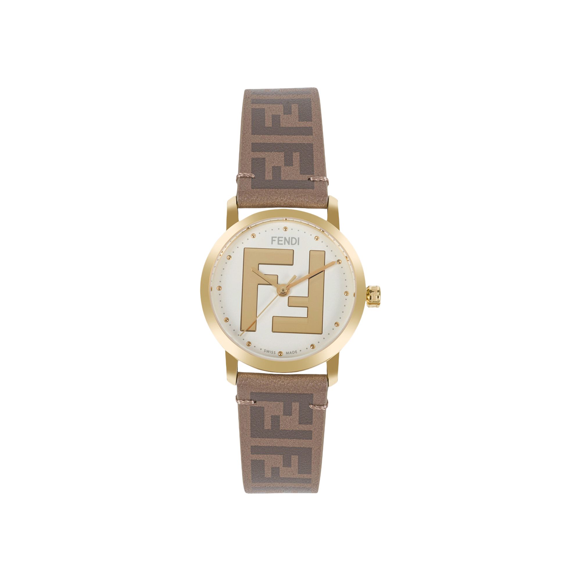 FENDI Pre-owned Forever Leather Watch 'gold' | Women's Size Onesize