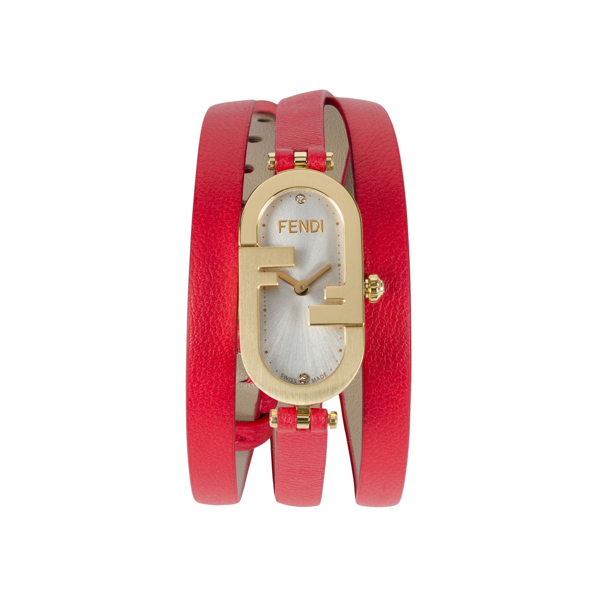 FENDI Pre-owned O'lock Leather Watch 'gold' | Women's Size Onesize