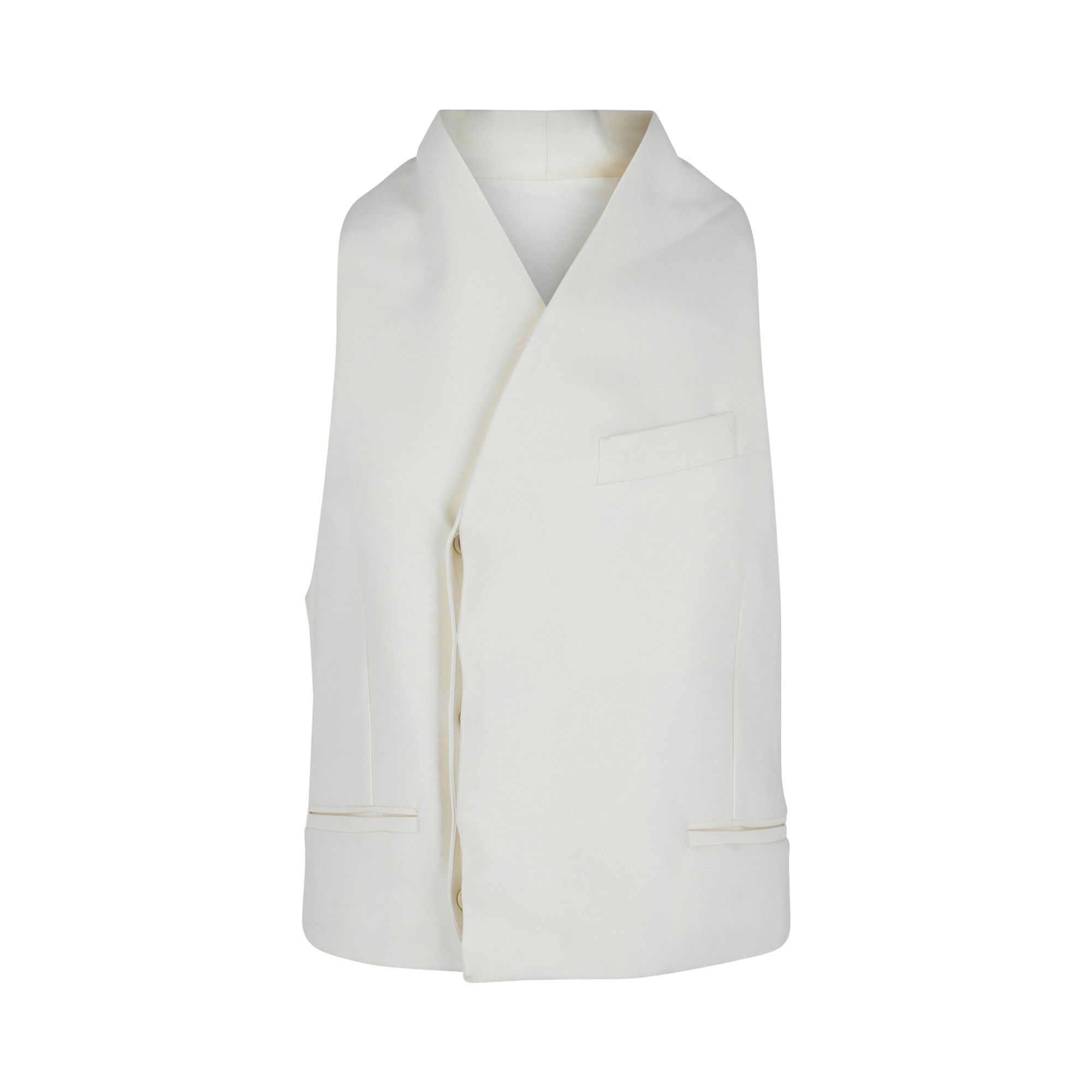FERRAGAMO Pre-owned Surplice Vest 'white' | Men's Size 50