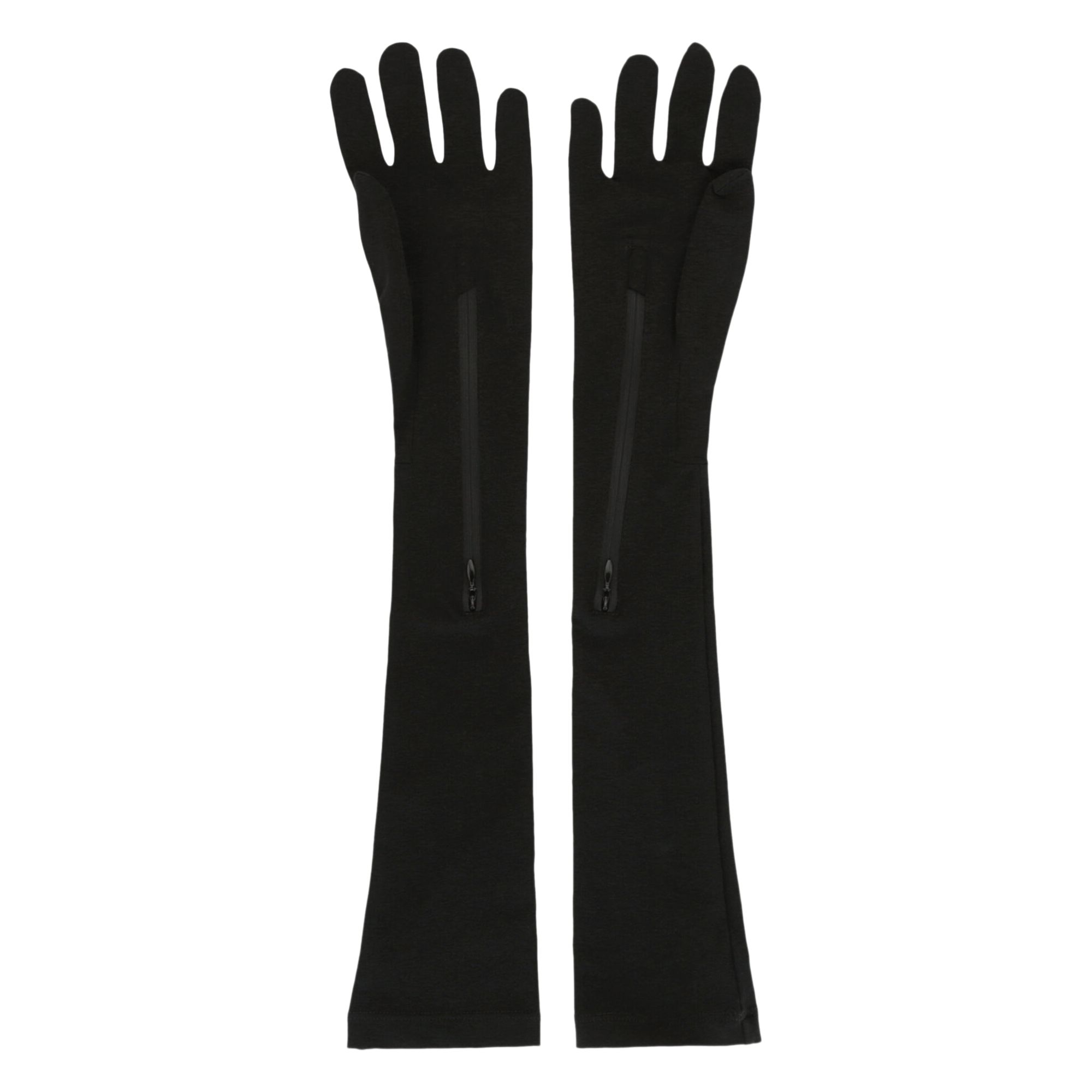 Pre-owned Givenchy Long Zipped Gloves 'black' | Women's Size S