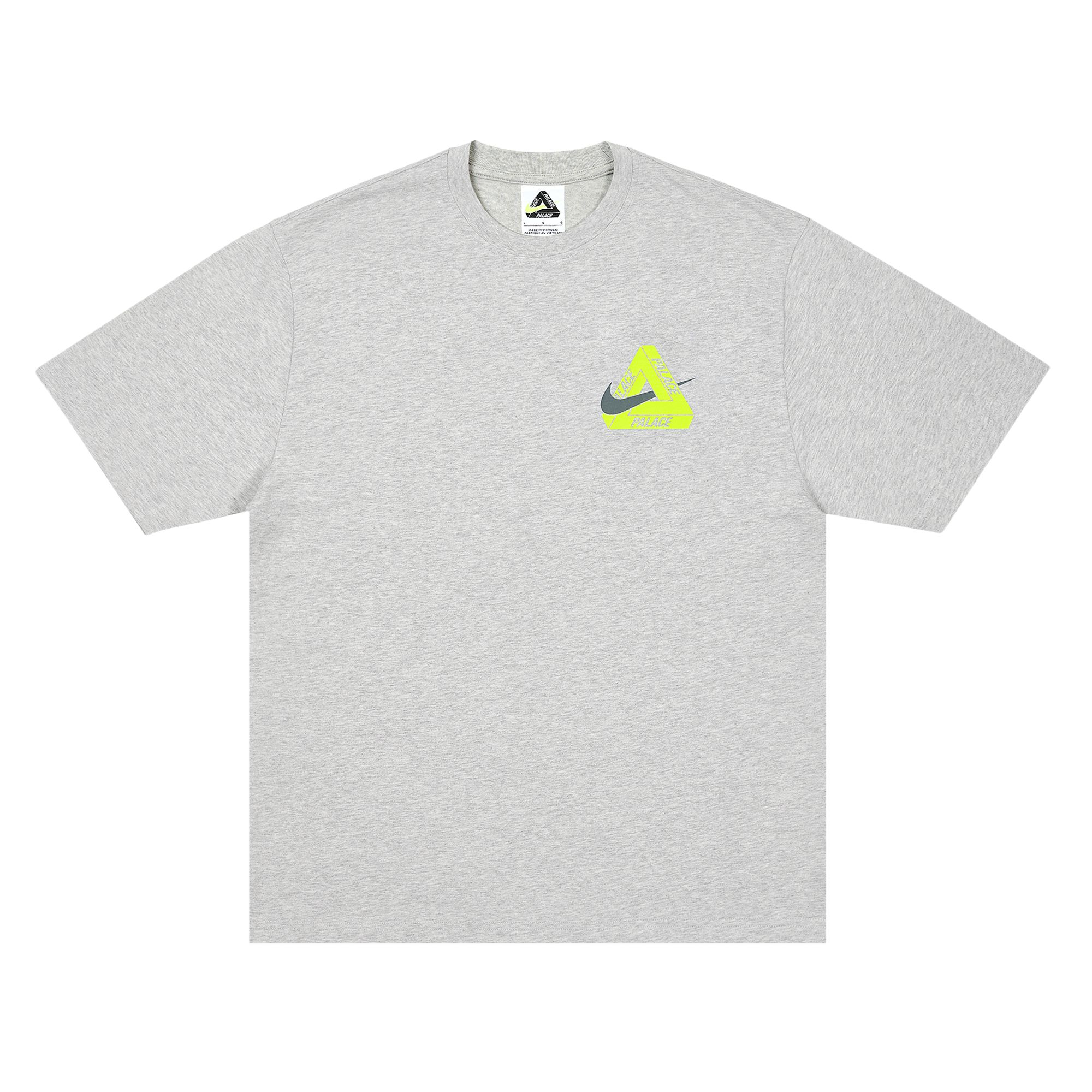 Pre-owned Palace X Nike Tri Swoosh T-shirt 'grey Marl' | Men's Size L In Gray