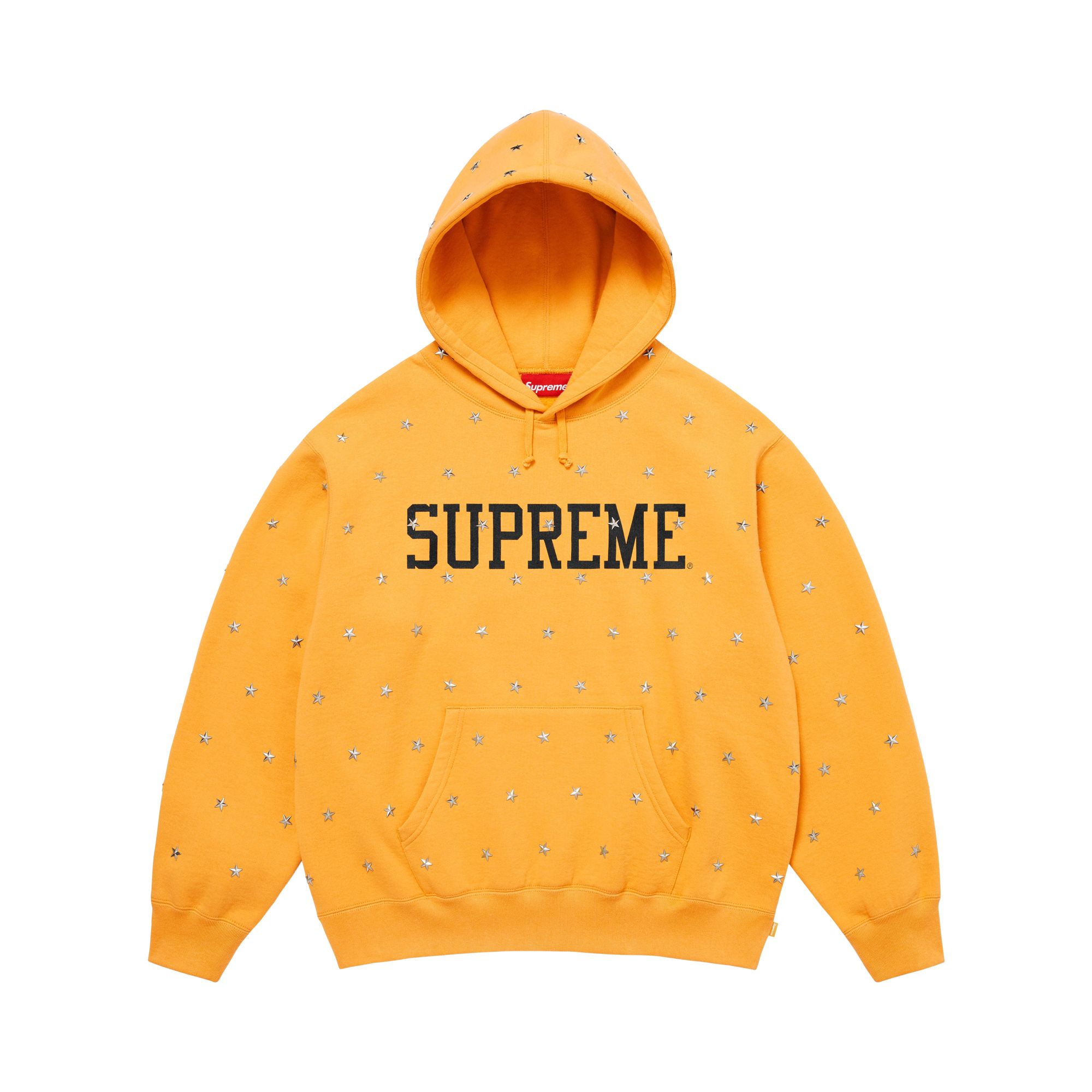 SUPREME Pre-owned Stars Studded Hooded Sweatshirt 'dusty Gold' | Men's Size L