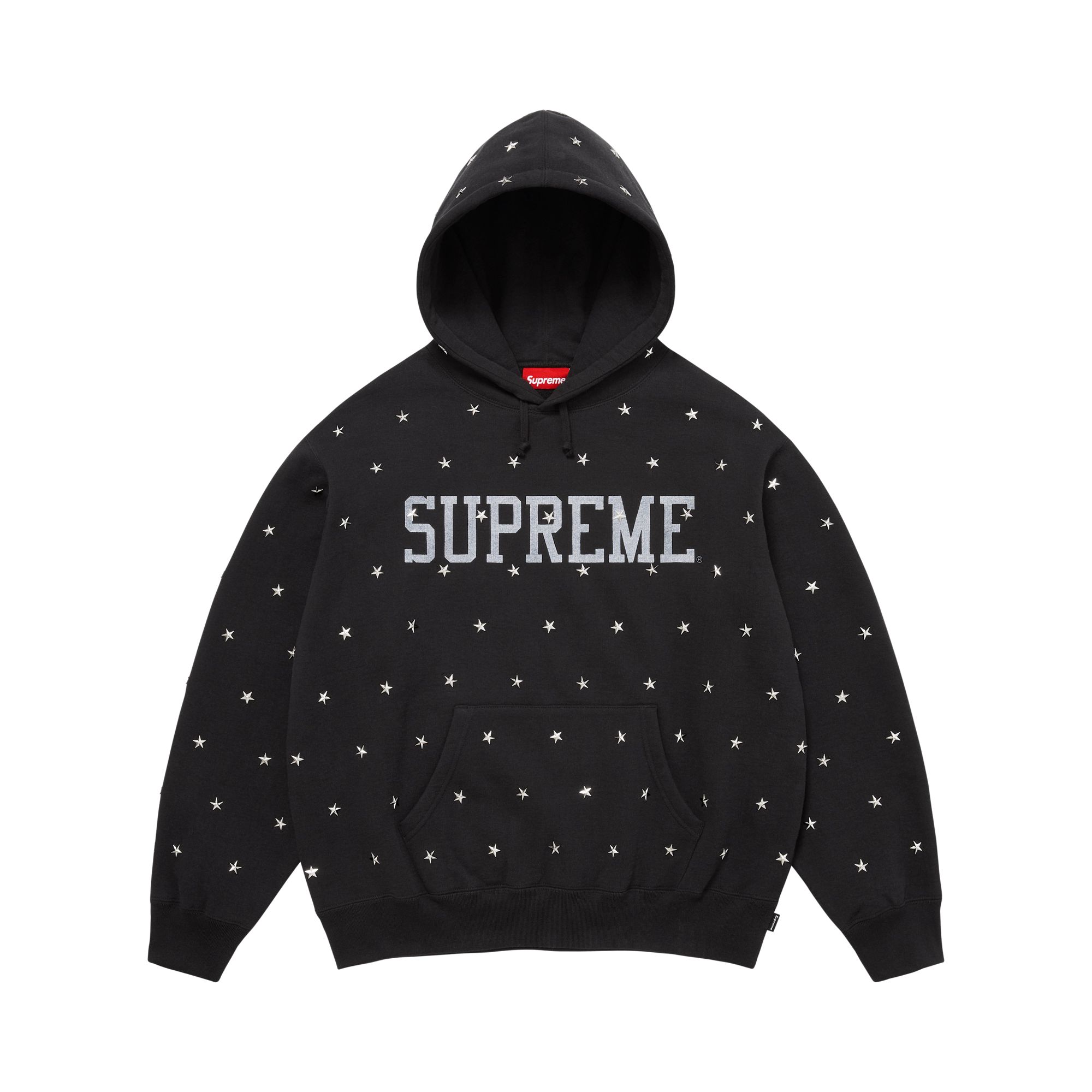 SUPREME Pre-owned Stars Studded Hooded Sweatshirt 'black' | Men's Size M
