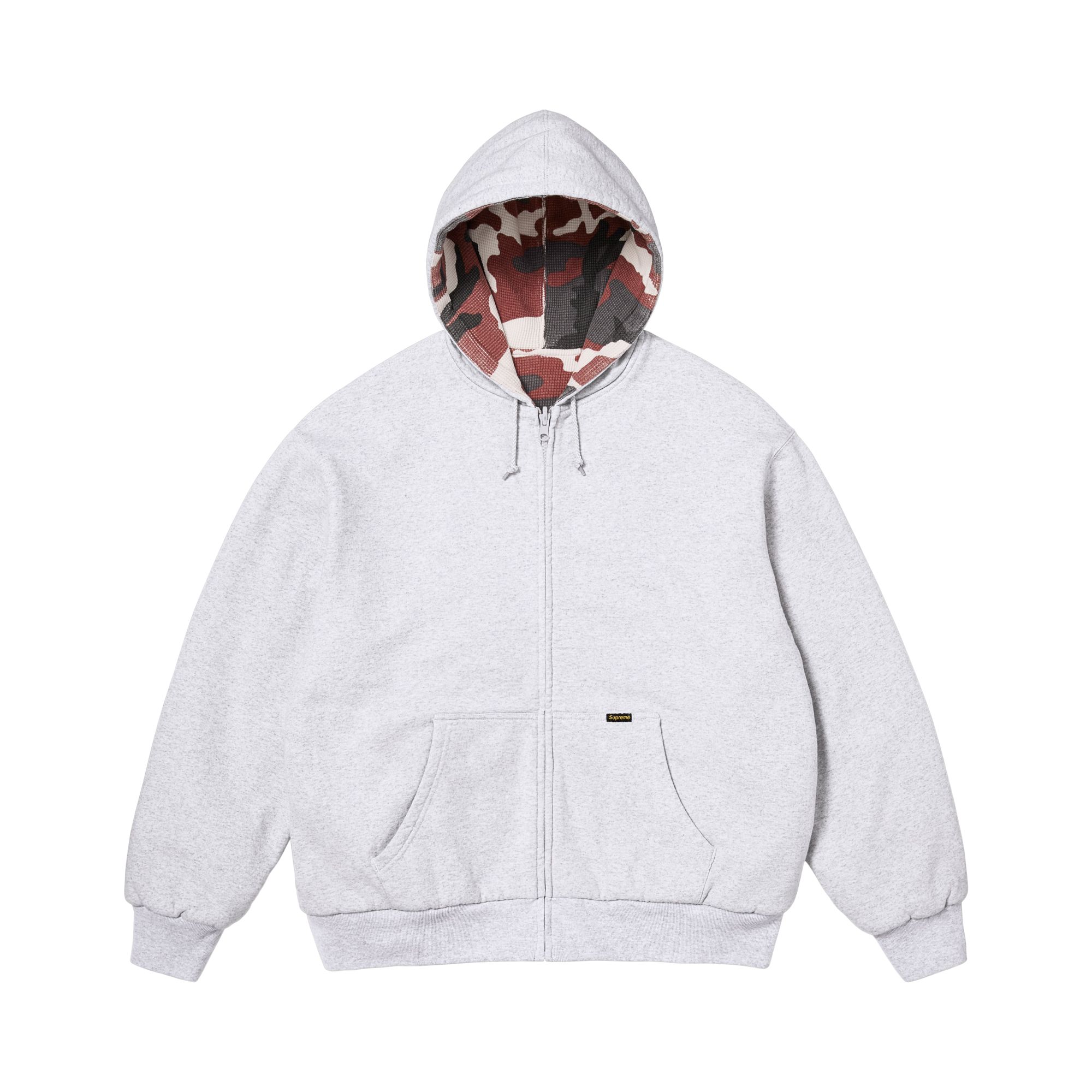 Pre-owned Supreme Reversible Work Zip Up Hooded Sweatshirt 'ash Grey' | Men's Size S In Gray