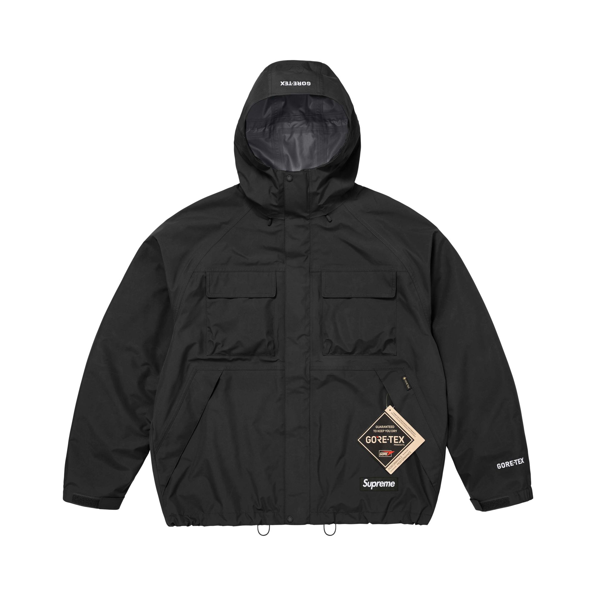 Pre-owned Supreme Gore-tex Shell Jacket 'black' | Men's Size Xxl