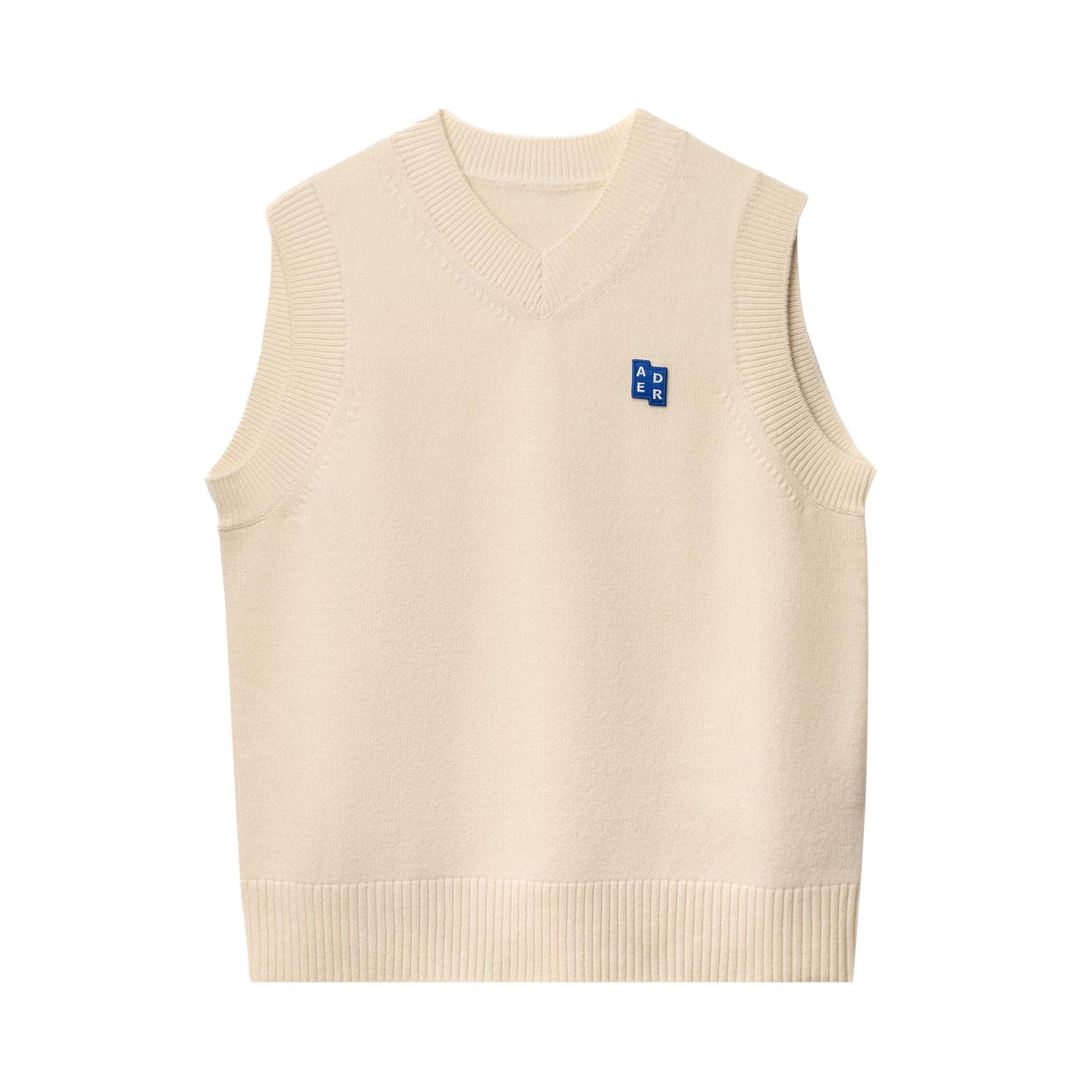ADER ERROR Pre-owned Knitted Vest 'oatmeal' | Cream | Men's Size M In White