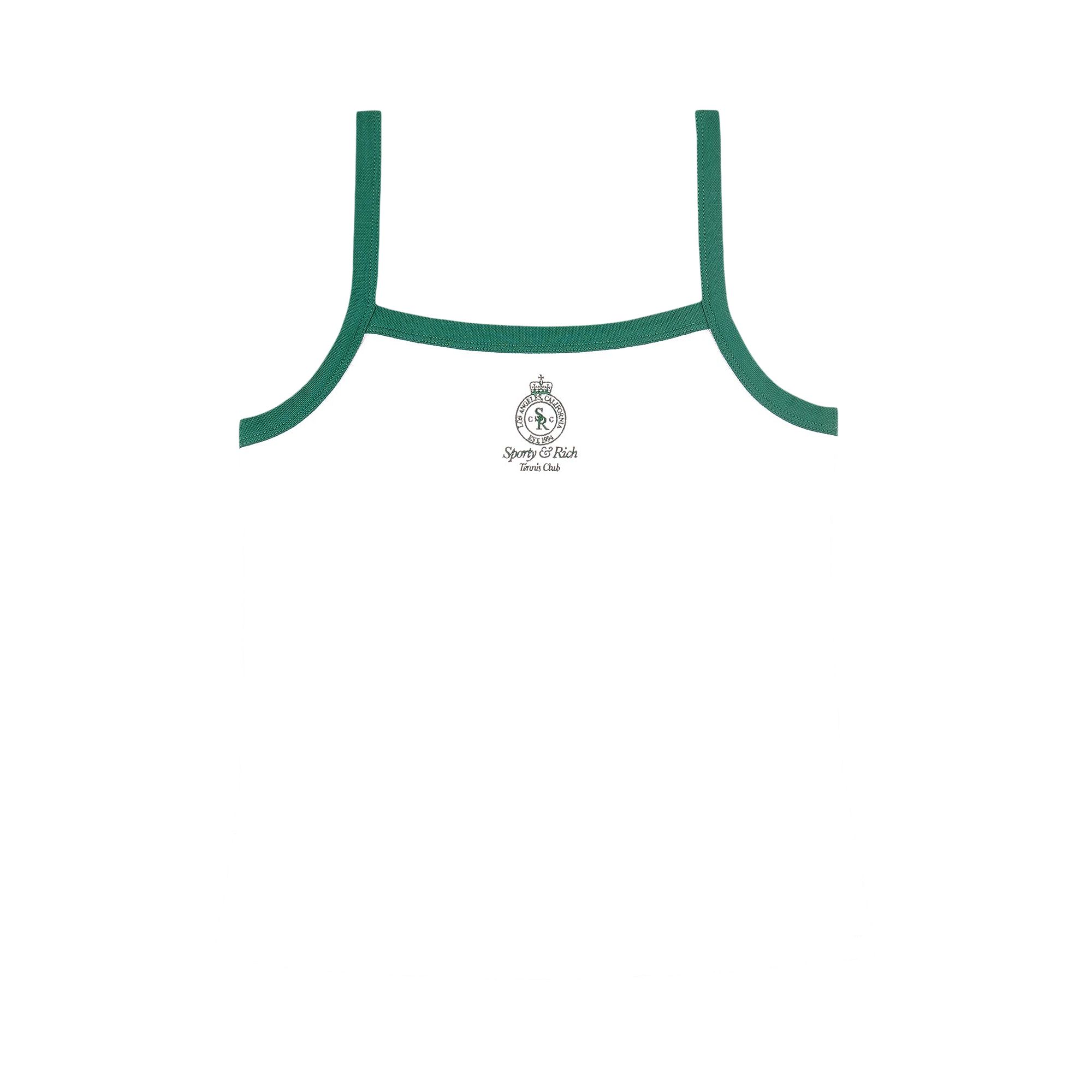 Pre-owned Sporty And Rich Sporty & Rich Crown Tennis Pique Tank 'white/alpine' | Women's Size S