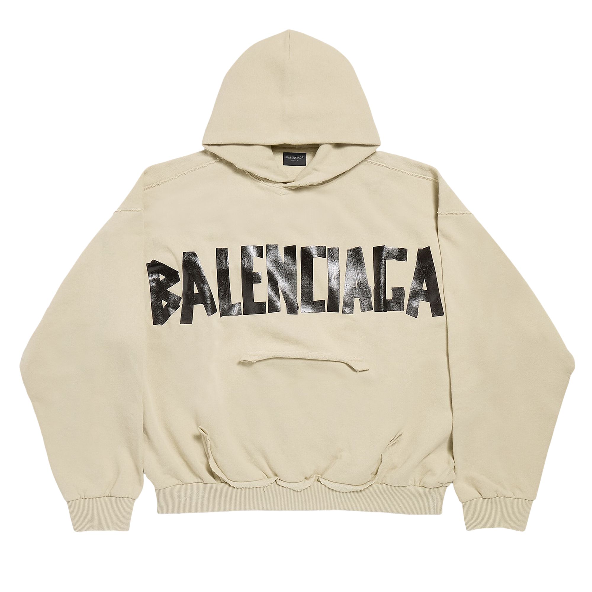 BALENCIAGA Pre-owned Ripped Pocket Hoodie 'beige' | Cream | Men's Size S In White