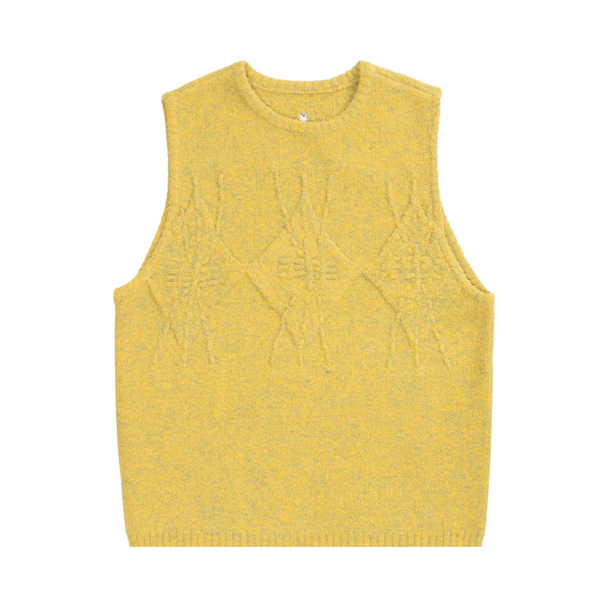 Pre-owned Ader Error Cable Knit Sleeveless Sweater 'yellow' | Men's Size M