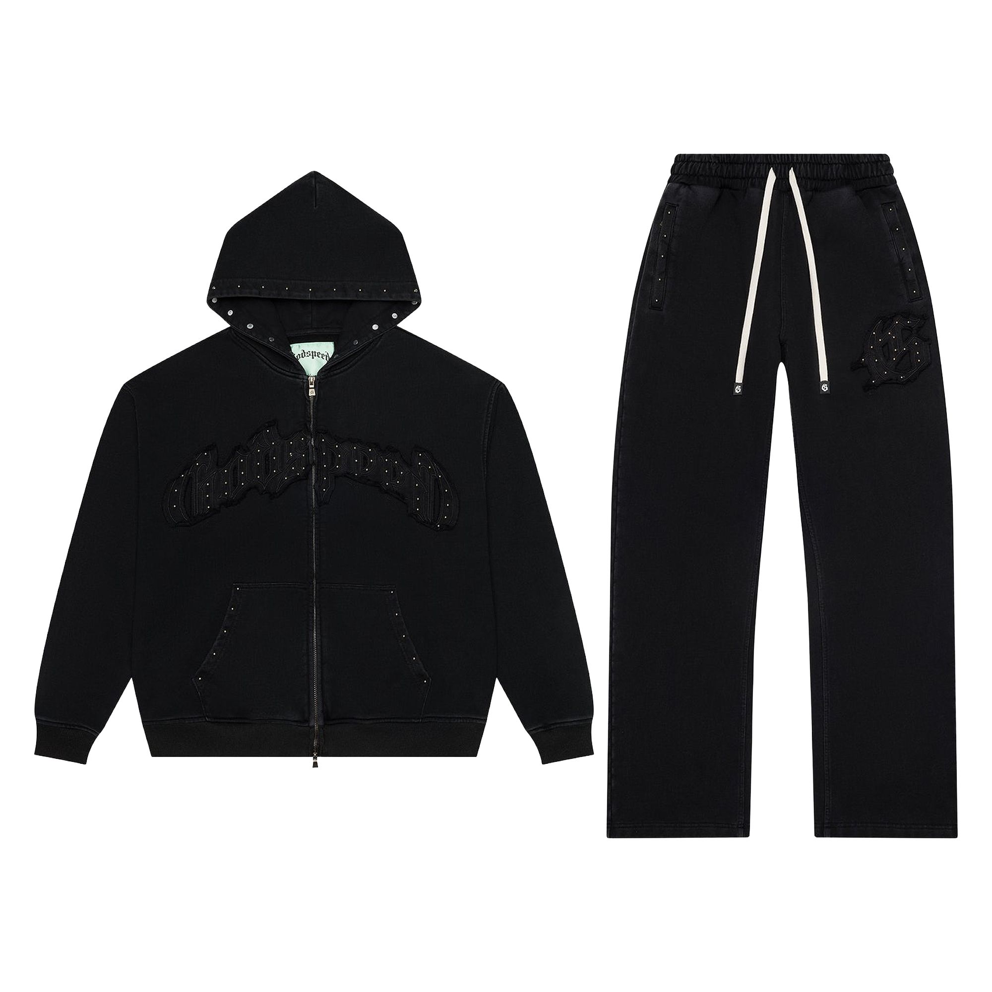 Click to view more detailed imagery on our partner's website Pre-owned Godspeed Symmetric Studded Set 'black' | Men's Size S