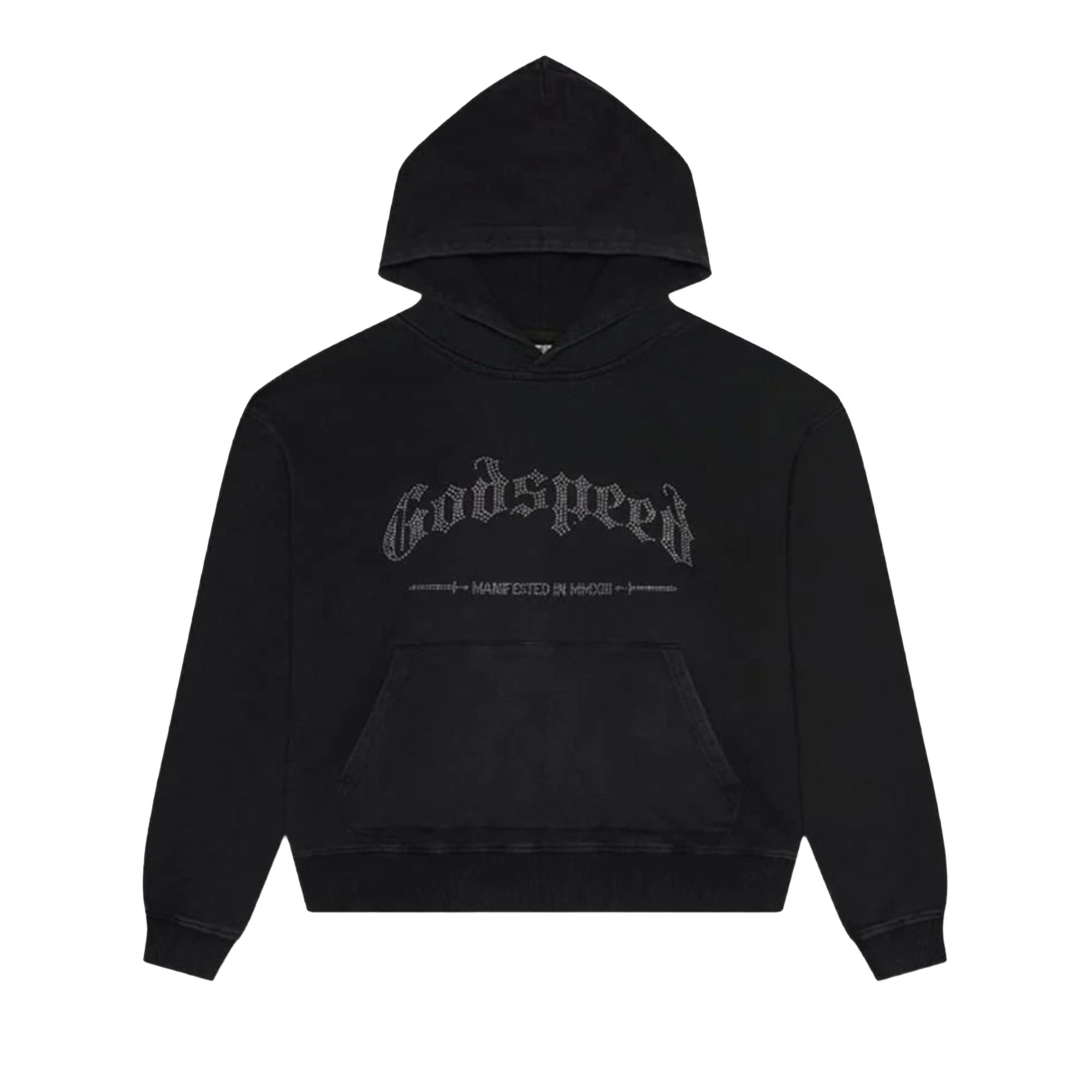 Pre-owned Godspeed Studded Og Logo Hoodie 'black Wash' | Men's Size S