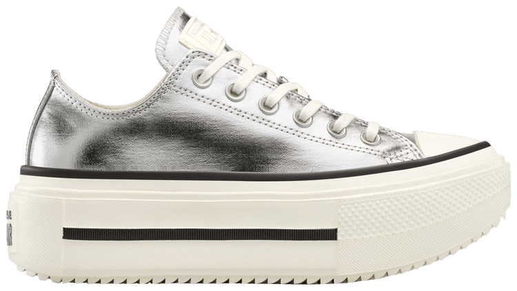 Converse Chuck Taylor All Star Lift Double Stack Silver Egret Black