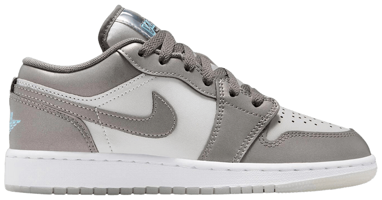 Air Jordan 1 Low SE GS Pewter Photon Dust Blue Chill