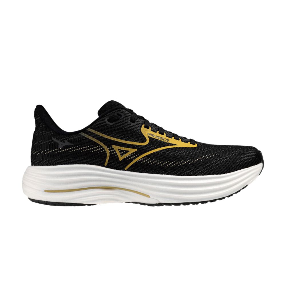 Mizuno Wave Rider 29 'Black Gold White' | Men's Size 11 - J1GC250355