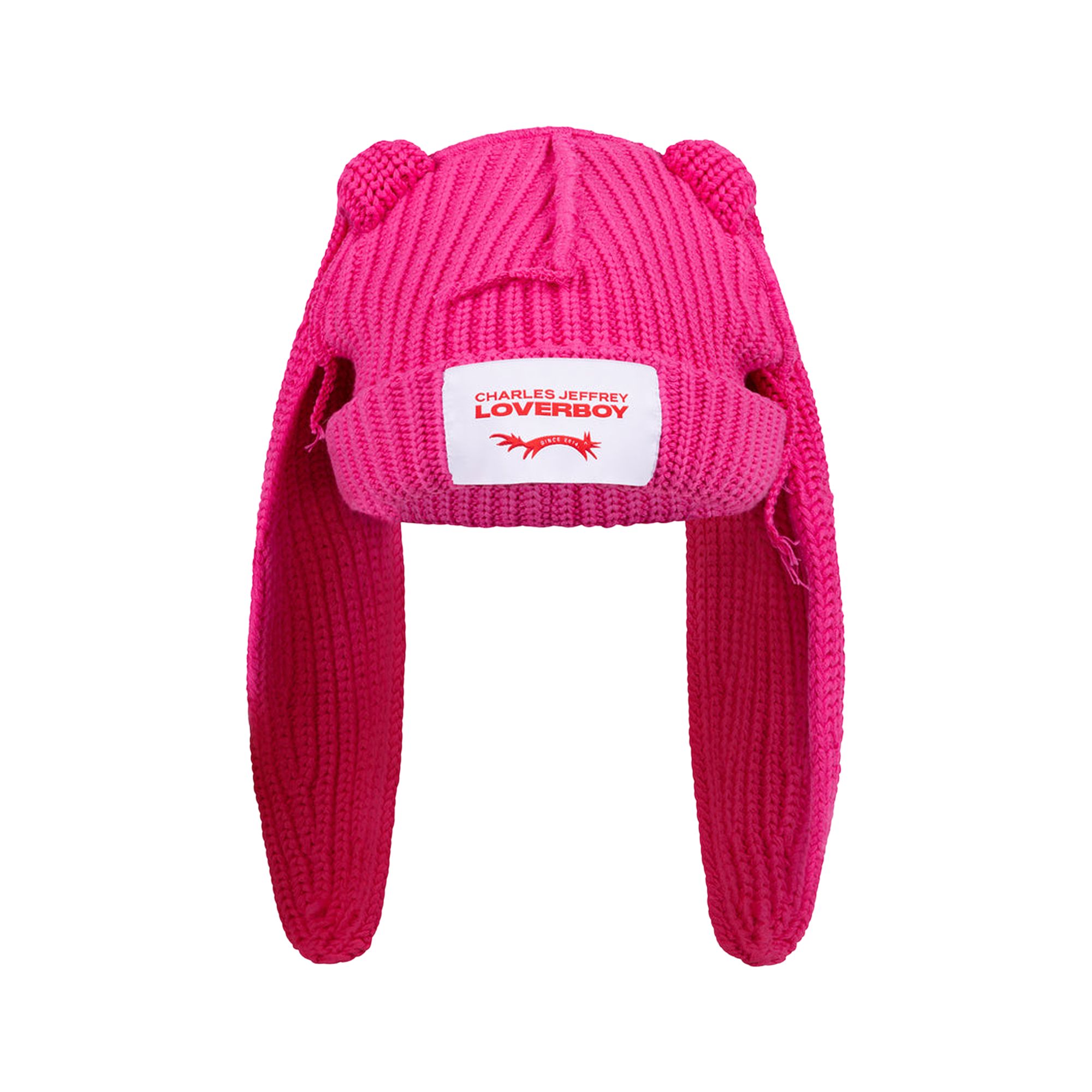 CHARLES JEFFREY LOVERBOY Pre-owned Chunky Rabbit Beanie 'pink' | Men's Size Onesize