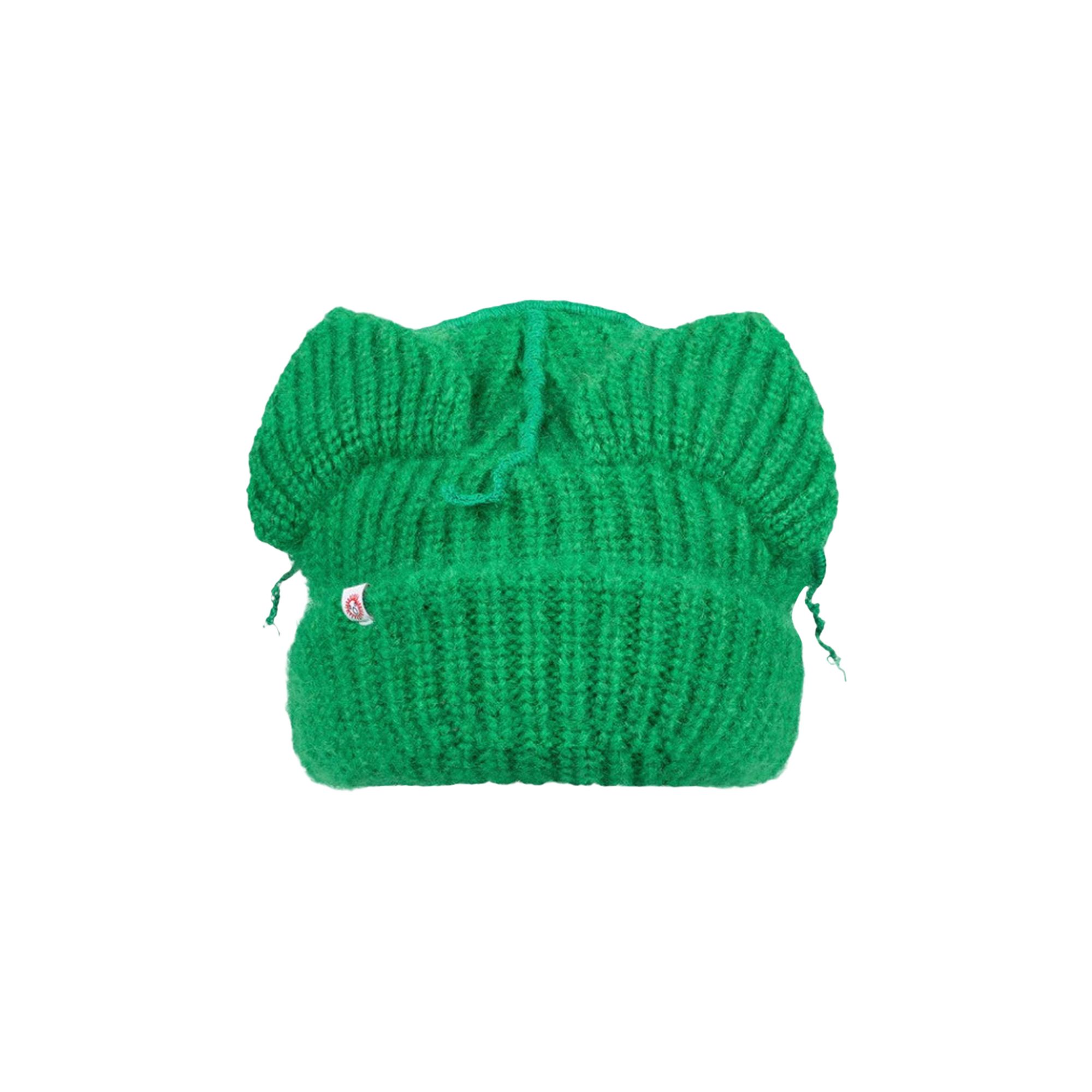 CHARLES JEFFREY LOVERBOY Pre-owned Mohair Chunky Ears Beanie 'green' | Men's Size Onesize