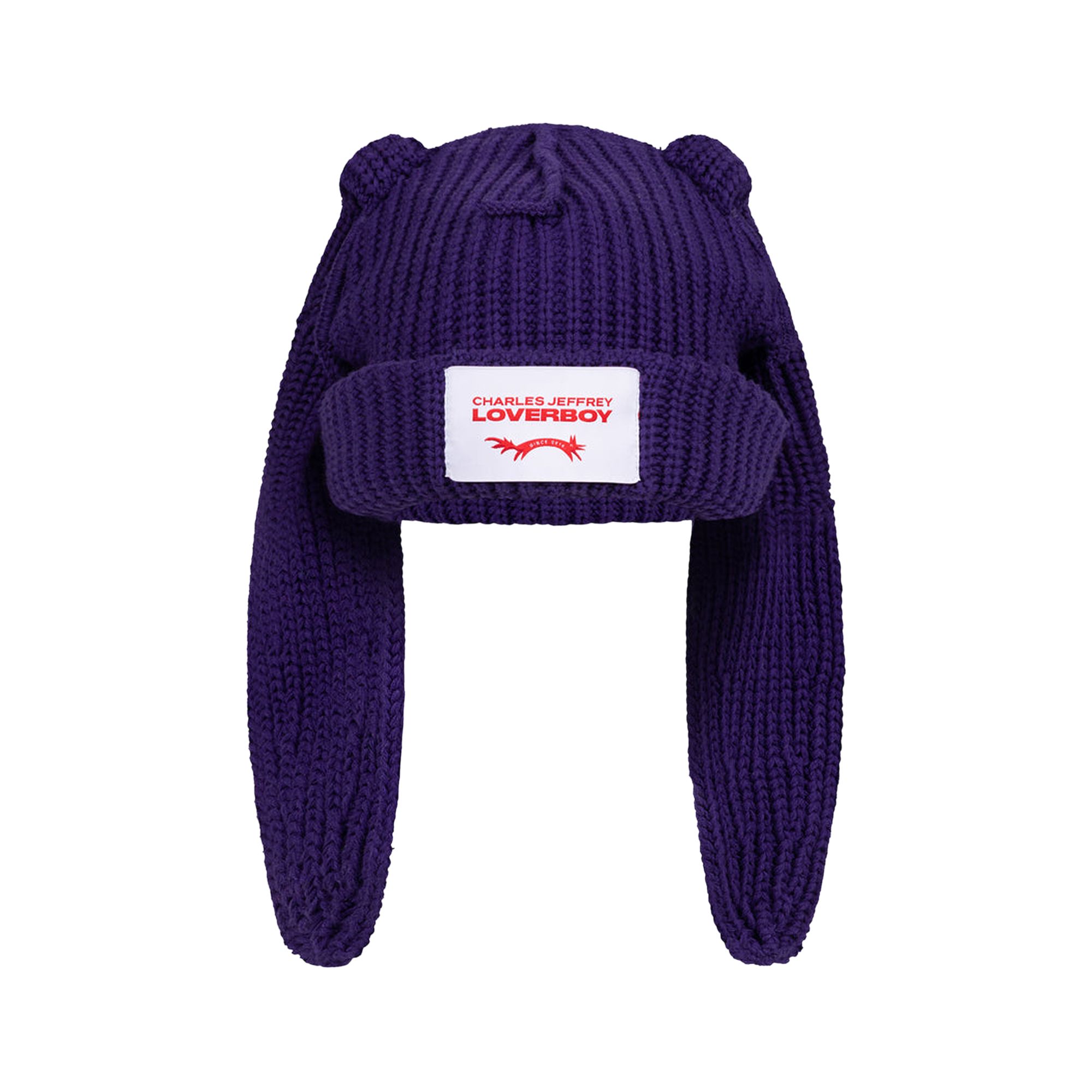 CHARLES JEFFREY LOVERBOY Pre-owned Chunky Rabbit Beanie 'purple' | Men's Size Onesize