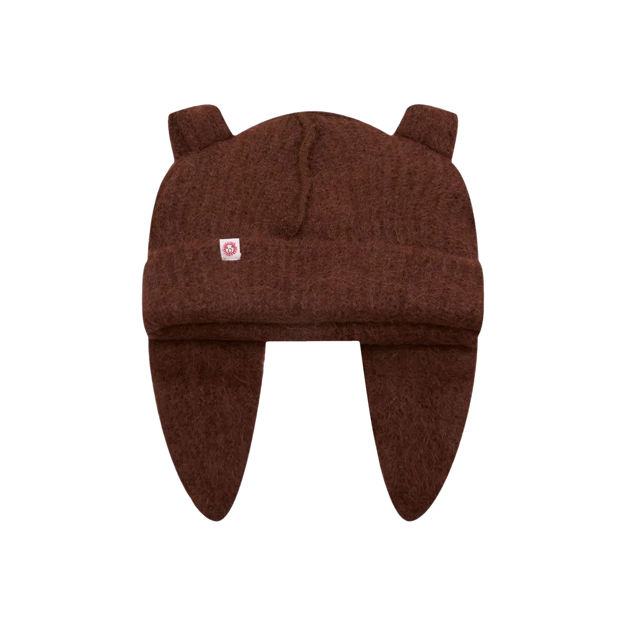 Pre-owned Charles Jeffrey Loverboy Alpaca Chunky Rabbit Beanie 'brown' | Men's Size Onesize