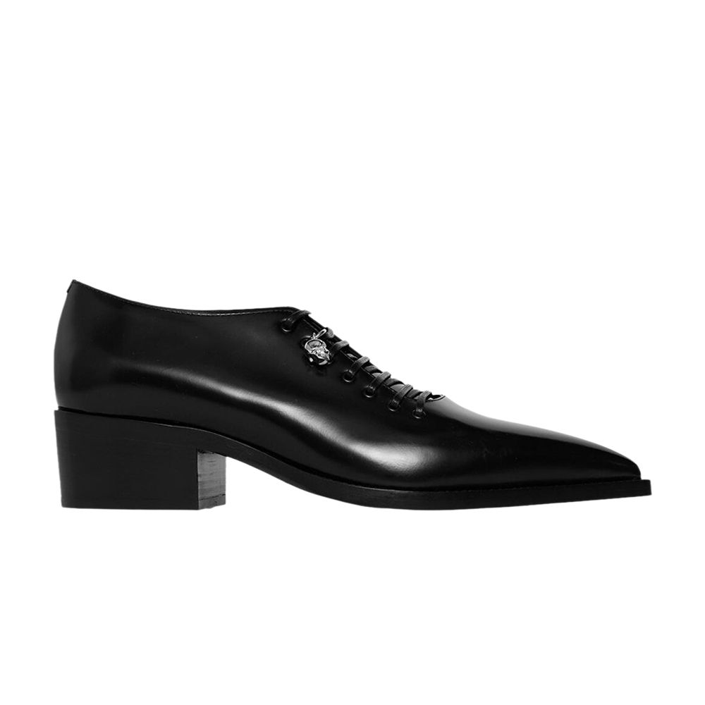 Pre-owned Alexander Mcqueen Lace-up Derby 'black Skull' | Men's Size 46