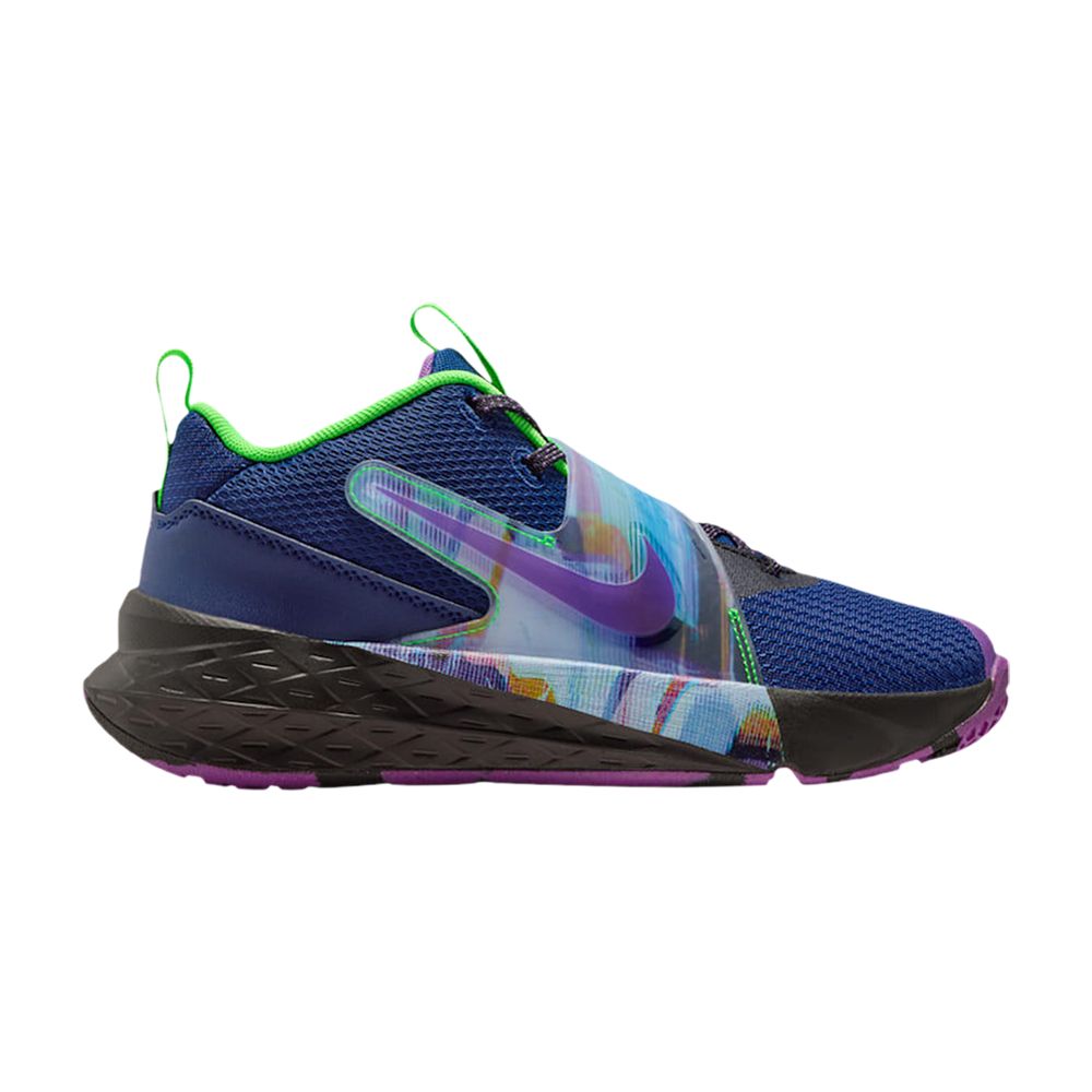 Nike Team Hustle D12 GS 'Blue Void Vivid Purple Black' | Kid's Size 3.5 - HV2291-400