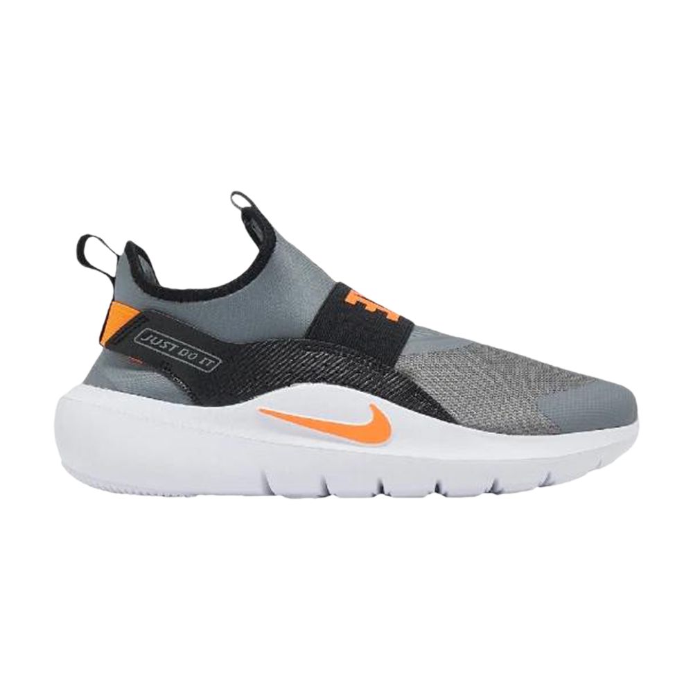 Pre-owned Nike Flex Runner 4 Gs 'cool Grey Total Orange Black' | Kid's Size 6.5 In Gray