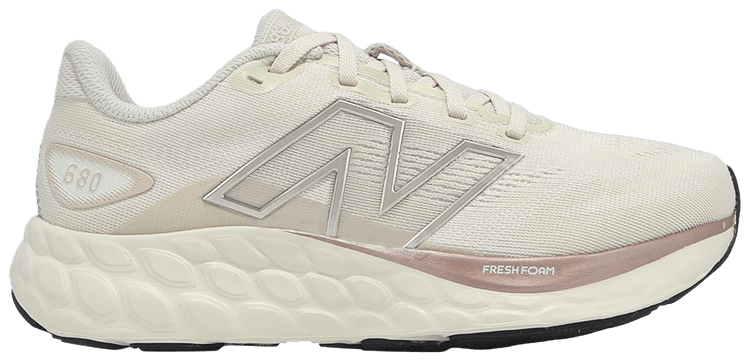 New Balance Wmns Fresh Foam 680v8 Wide Linen Timber Wolf Light Gold Metallic