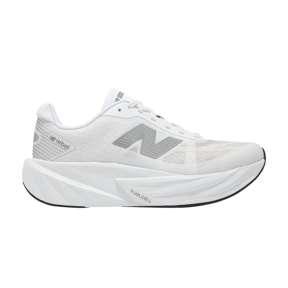 Pre-owned New Balance Wmns Fuelcell Rebel V5 Wide 'white Silver' | Women's Size 7.5