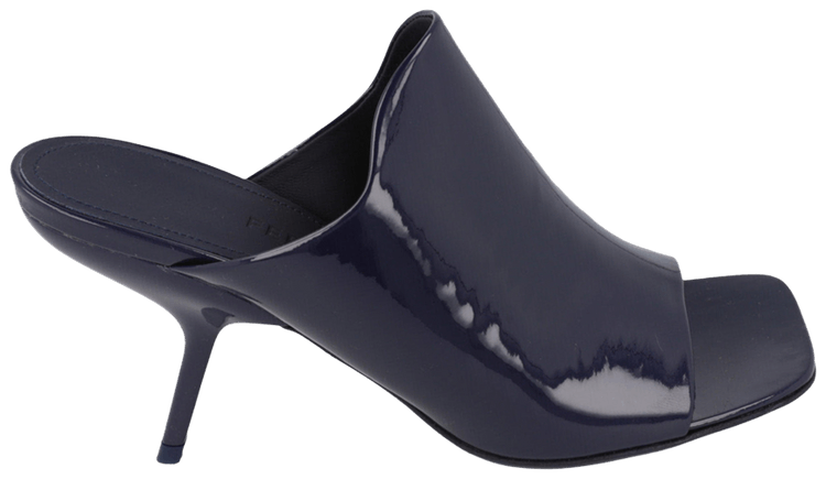 Ferragamo Wmns Patent Era Mule Heel Blue