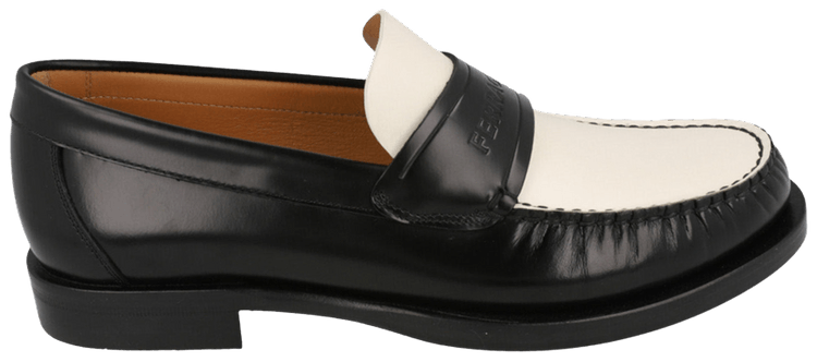 Ferragamo Fillmore Embossed Moccasin Loafer Black
